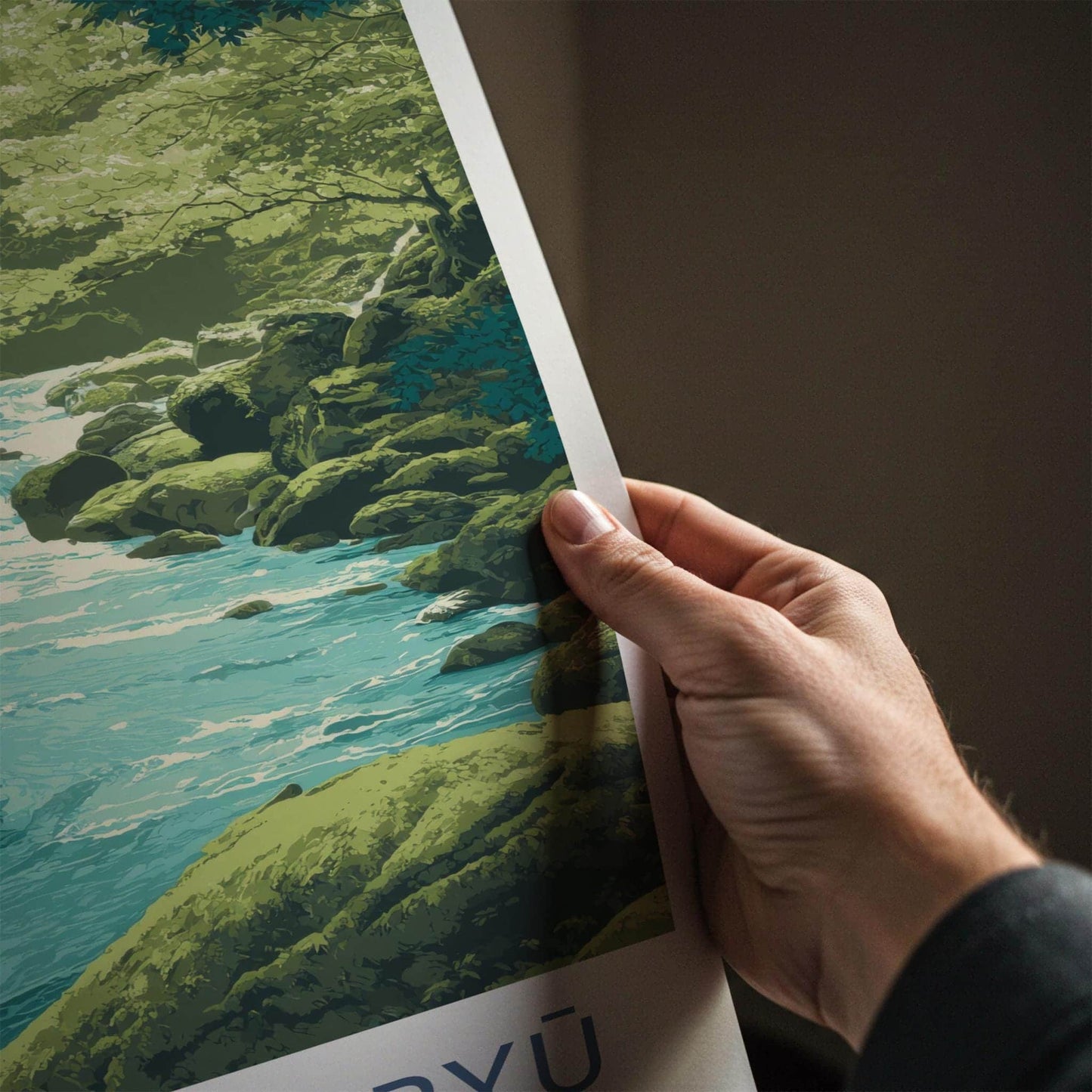 Oirase Keiryu Poster - Japan Travel Art - Lush Forest River Home Decor