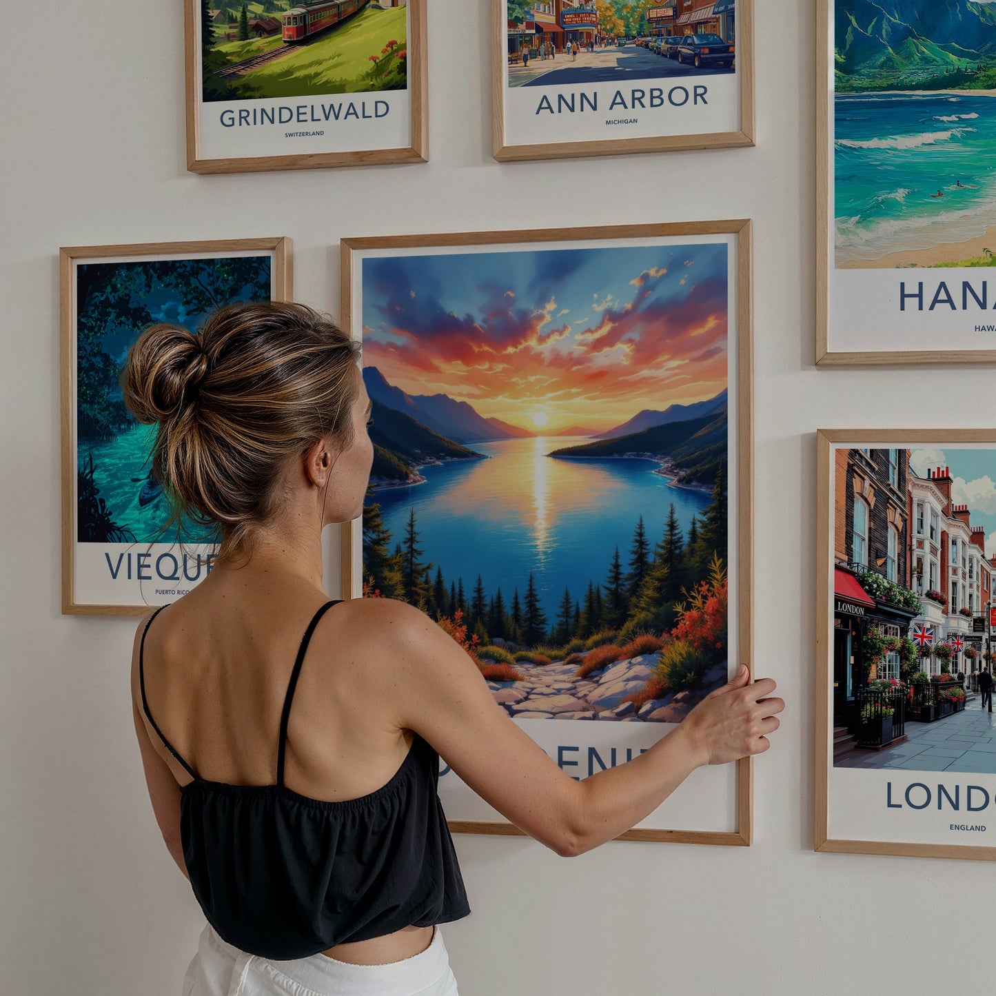 Oludeniz Poster - Turkey Travel Art - Bay Sunset Landscape Home Decor