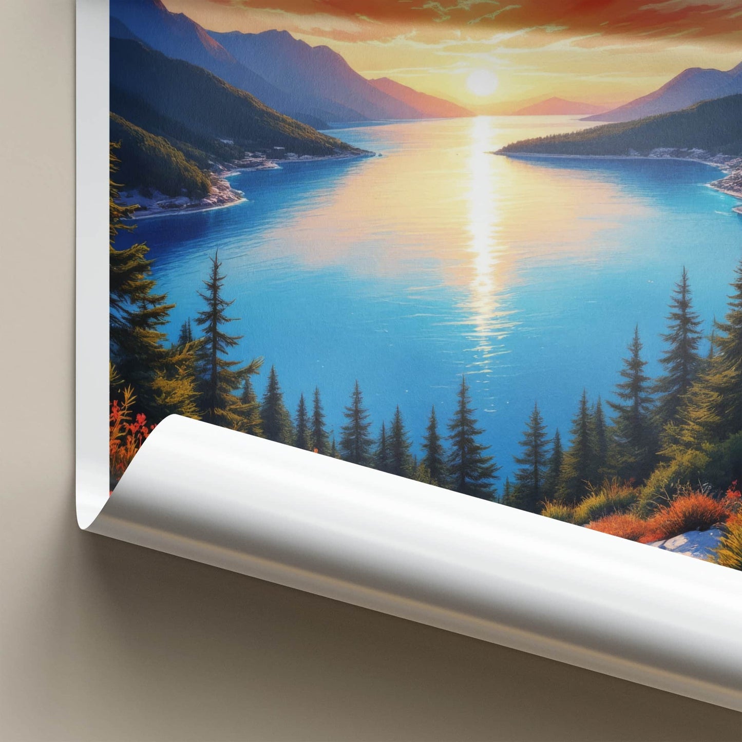 Oludeniz Poster - Turkey Travel Art - Bay Sunset Landscape Home Decor