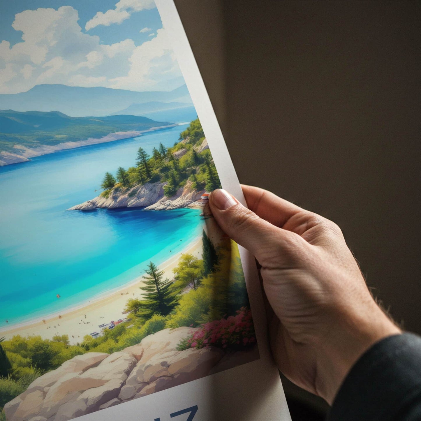 Oludeniz Poster - Turkiye Travel Art - Azure Beach Scene Home Decor