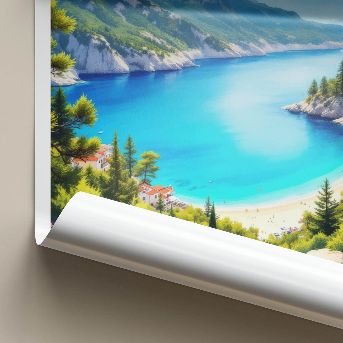 Oludeniz Poster - Turkiye Travel Art - Azure Beach Scene Home Decor