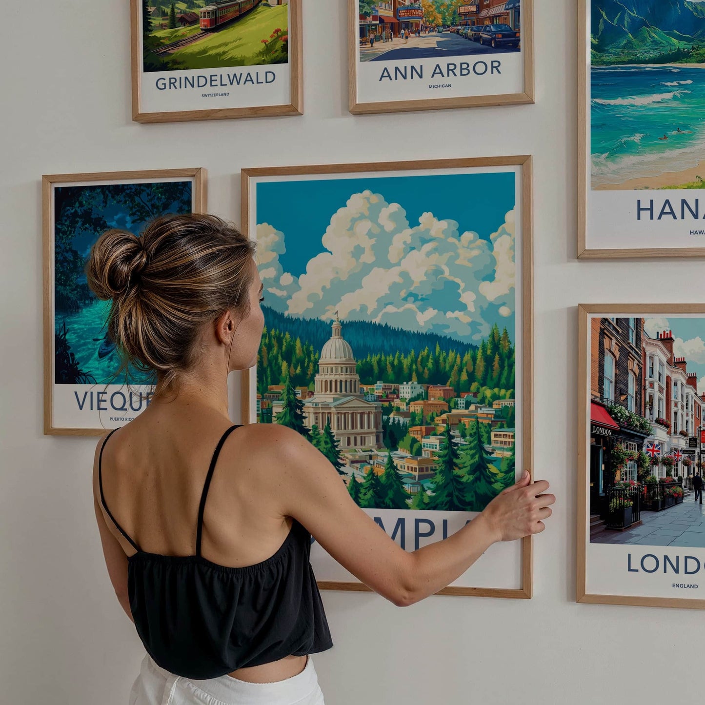 Olympia Poster - Washington Wall Art - Capitol Forest City Home Decor