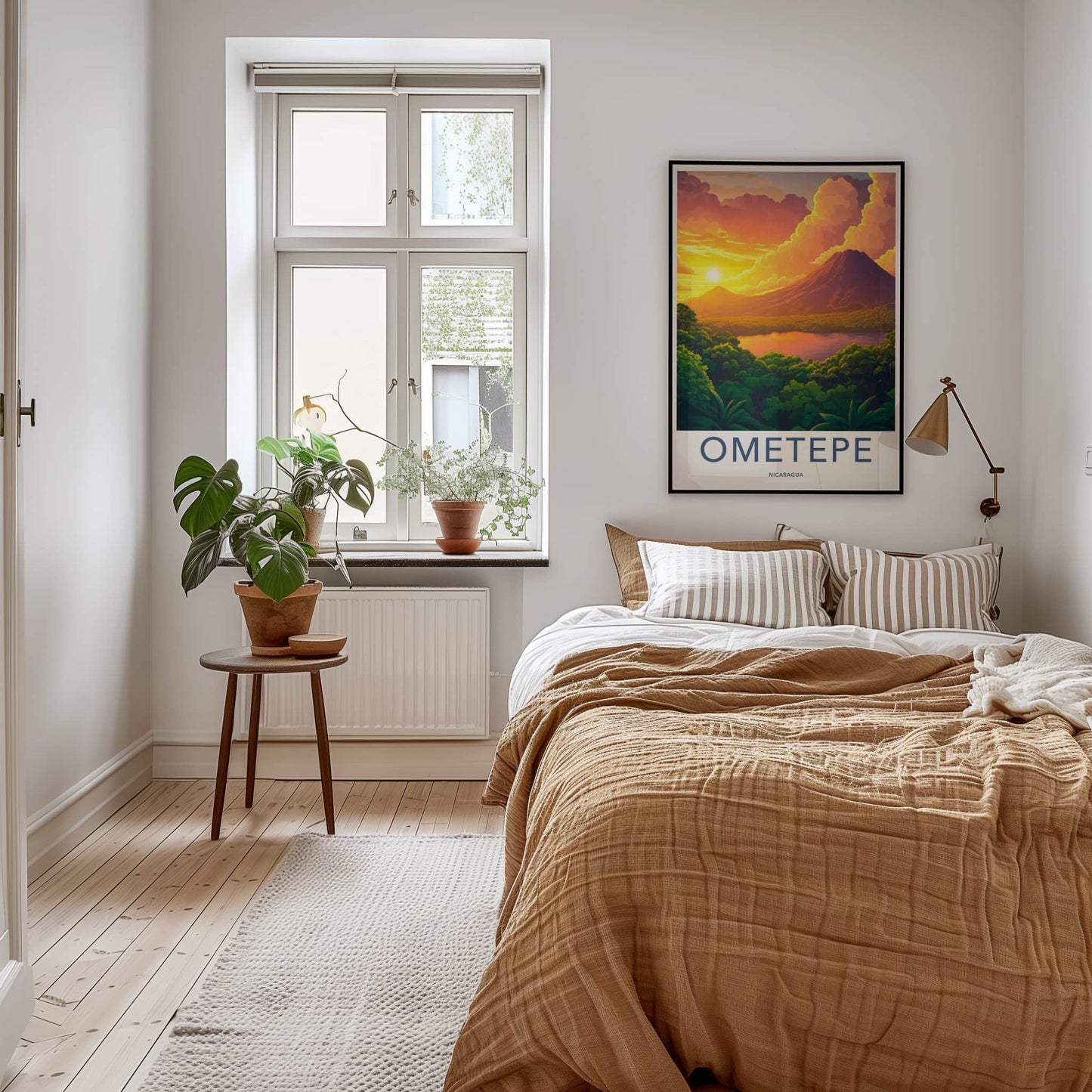 Ometepe Poster - Nicaragua Travel Art - Sunset Volcano Lake Home Decor