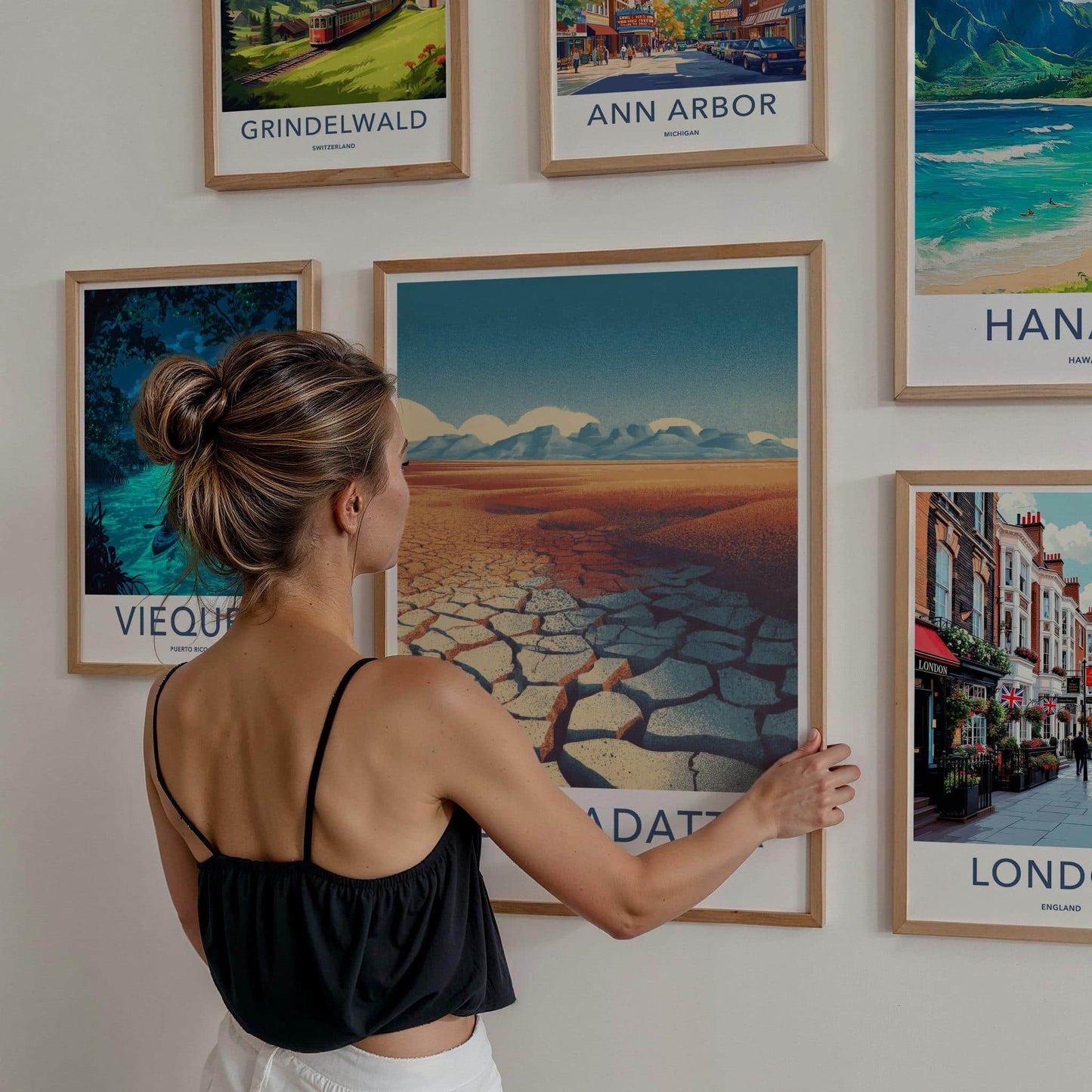 Oodnadatta Poster - Australia Travel Art - Arid Australian Landscape Wall Decor