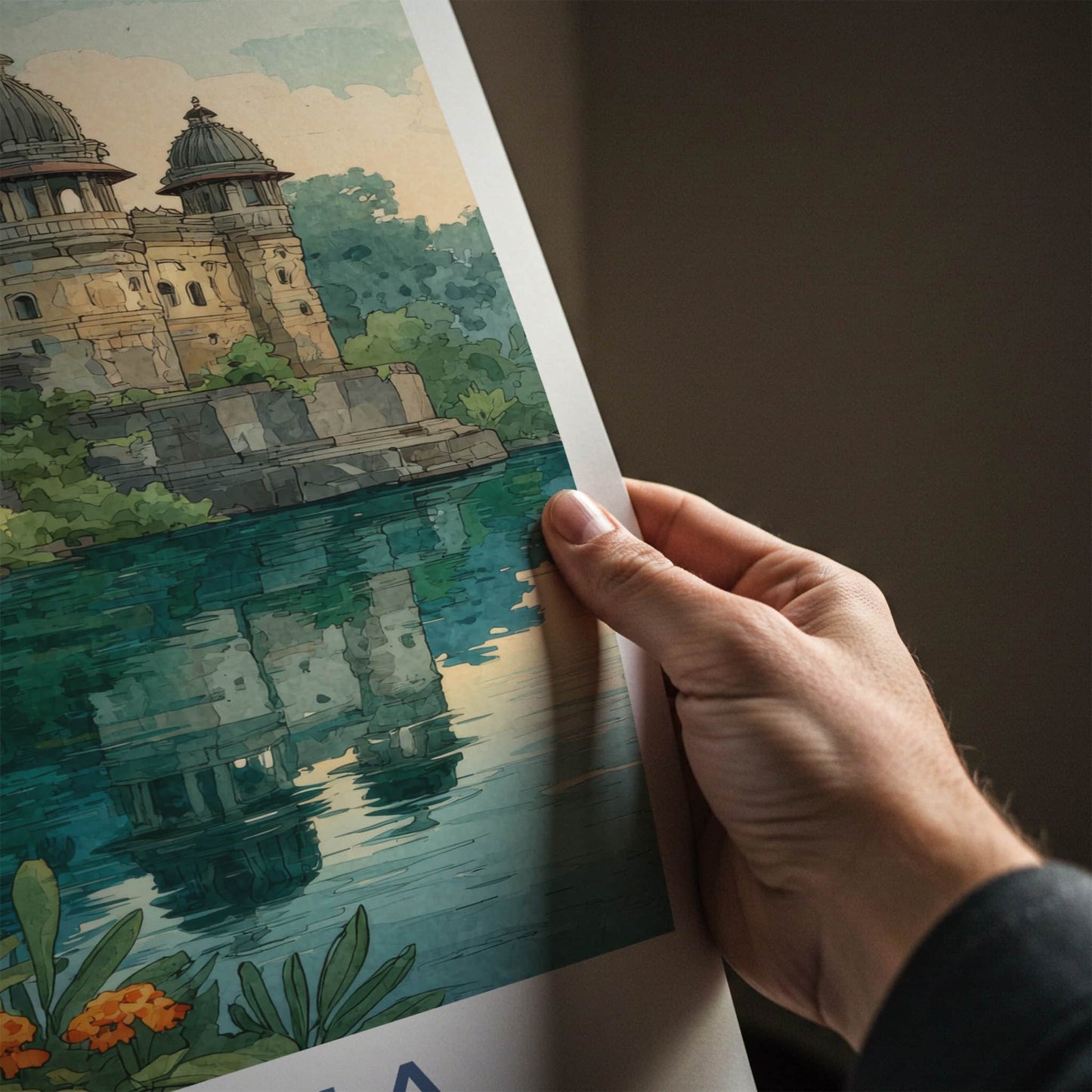 Orchha Poster - India Wall Art - Madhya Pradesh River Palaces Home Decor