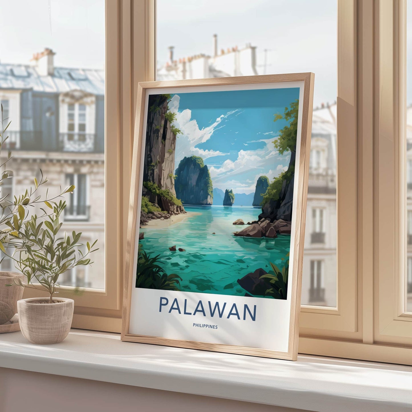 Palawan Poster - Philippines Travel Art - Tropical Island Paradise Home Decor