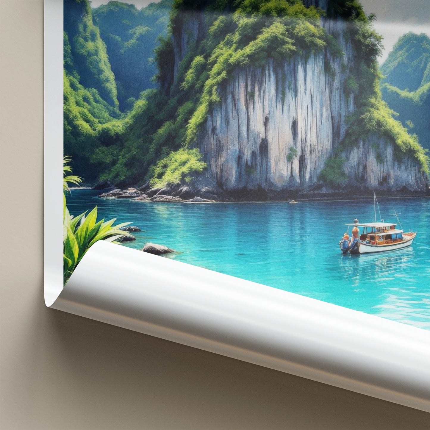 Palawan Poster - Philippines Travel Art - Tropical Karst Landscape Home Decor