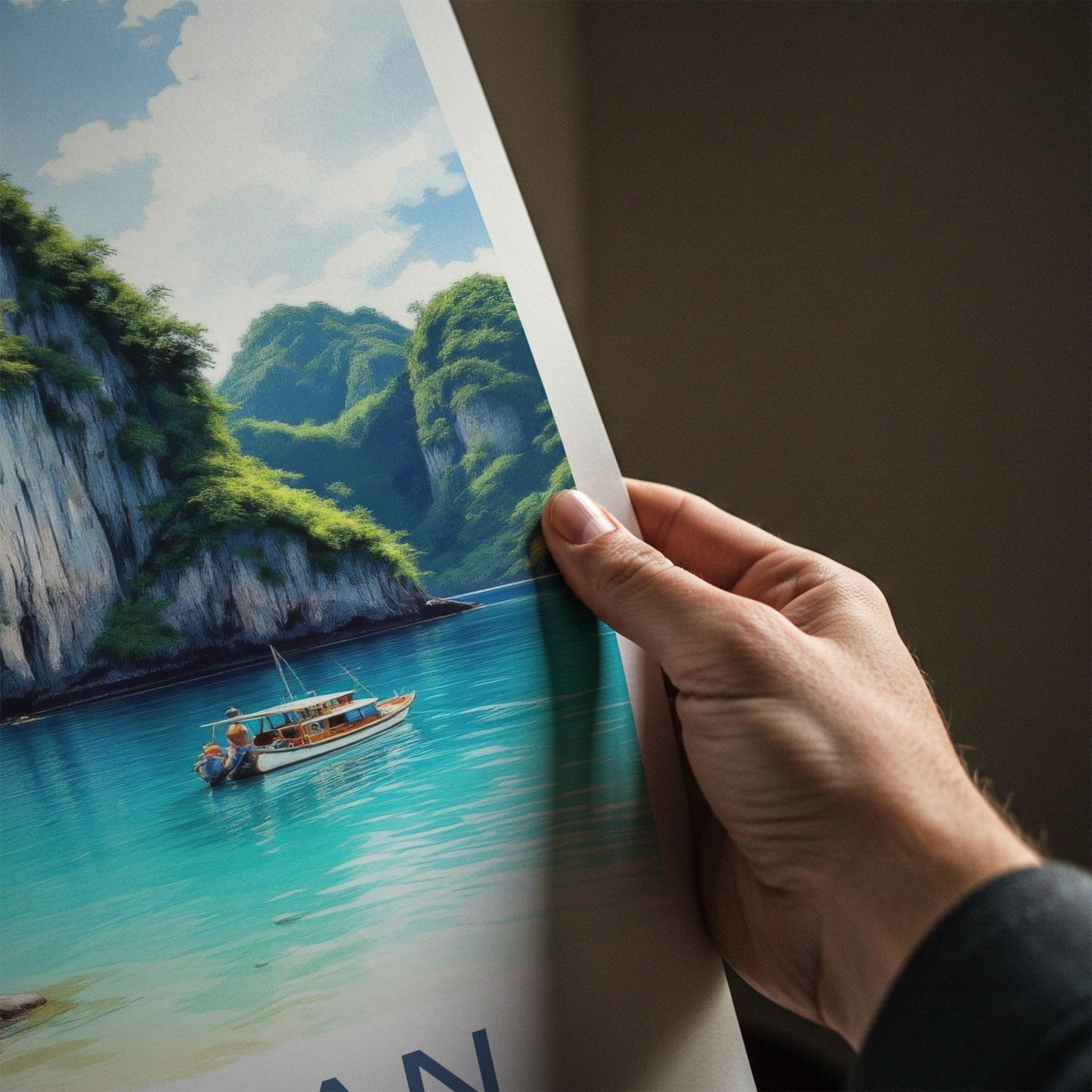 Palawan Poster - Philippines Travel Art - Tropical Karst Landscape Home Decor
