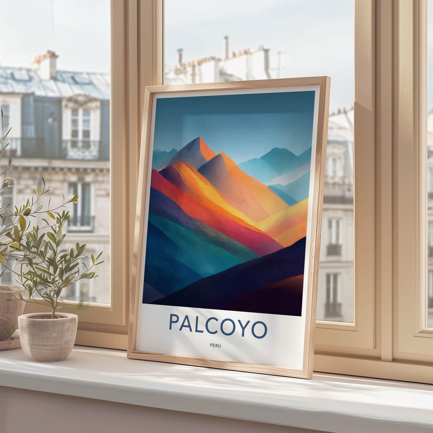 Palcoyo Poster - Peru Wall Art Striped Mountains Home Decor