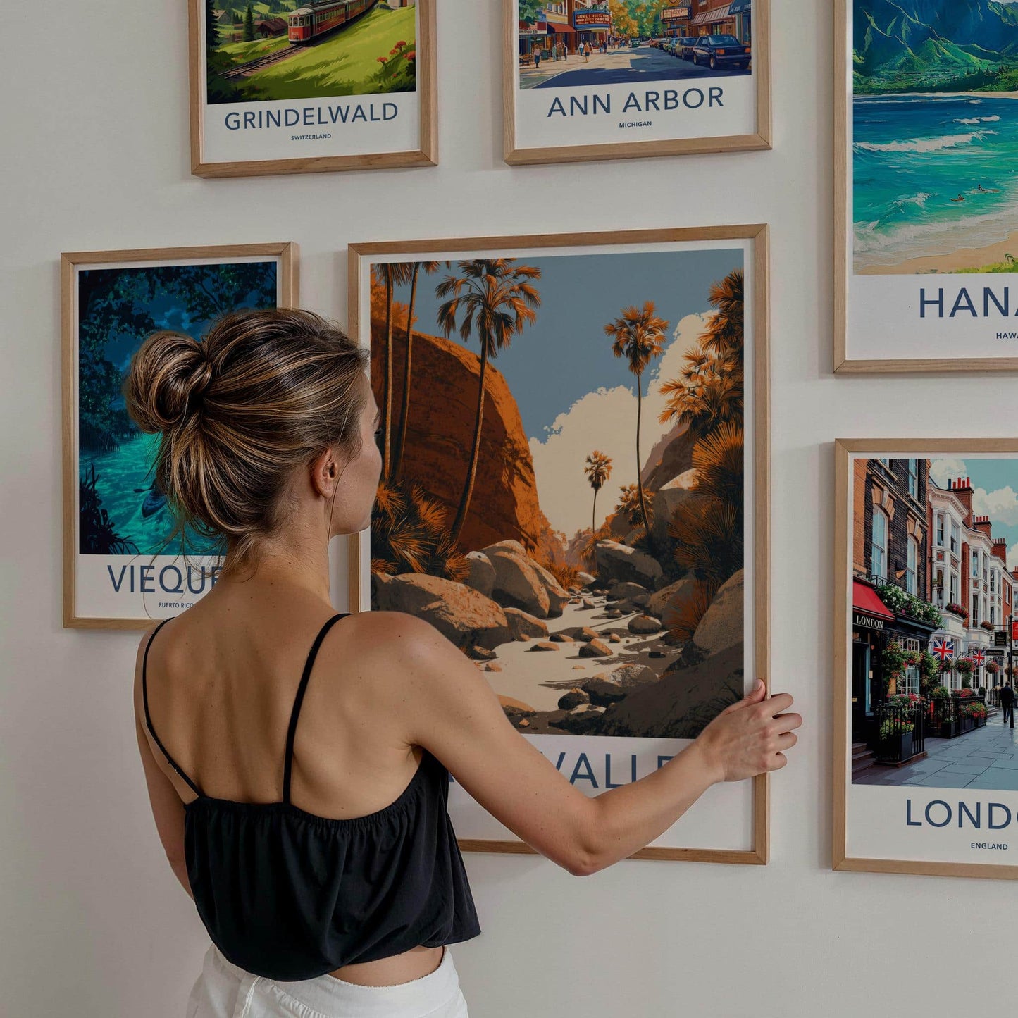 Palm Valley Poster - Australia Travel Art - Arid Canyon Scenery Wall Decor