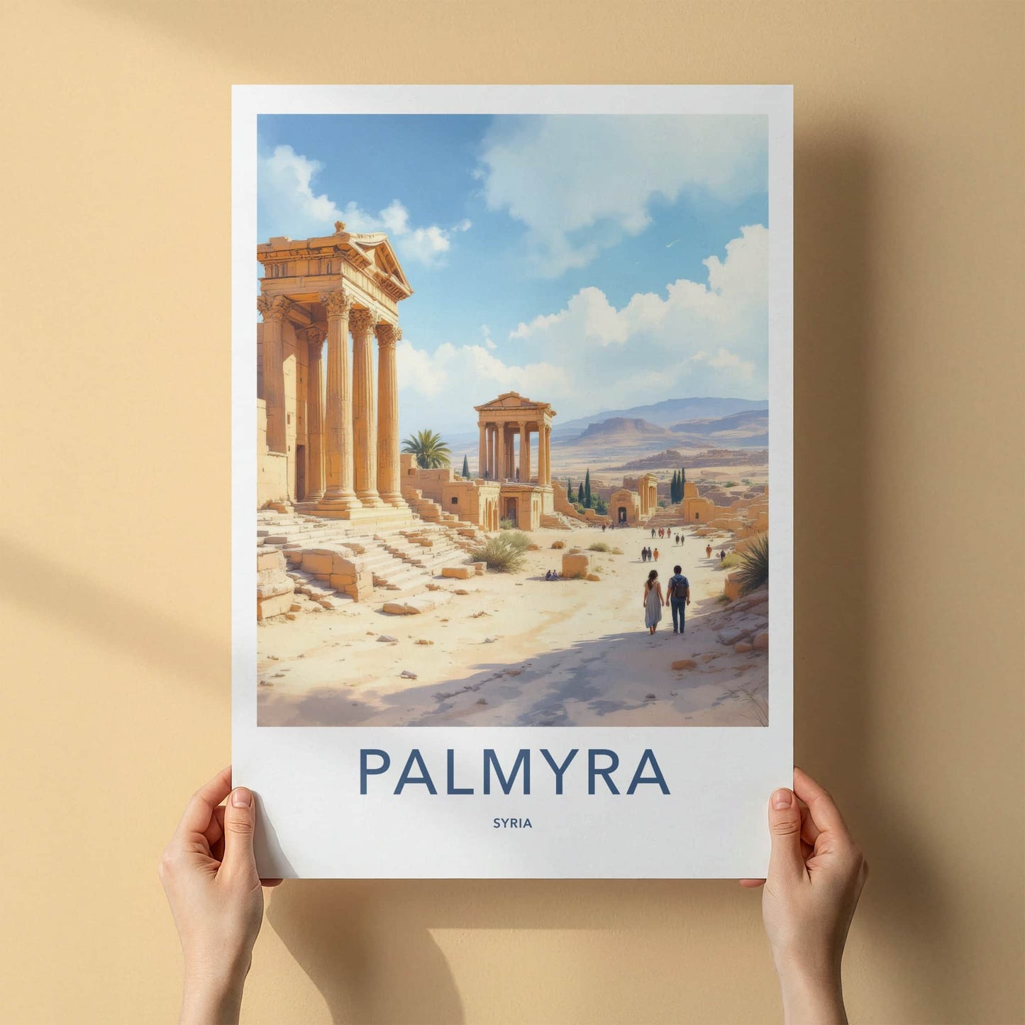Palmyra Poster - Syria Travel Art - Ancient Desert Ruins Home Decor