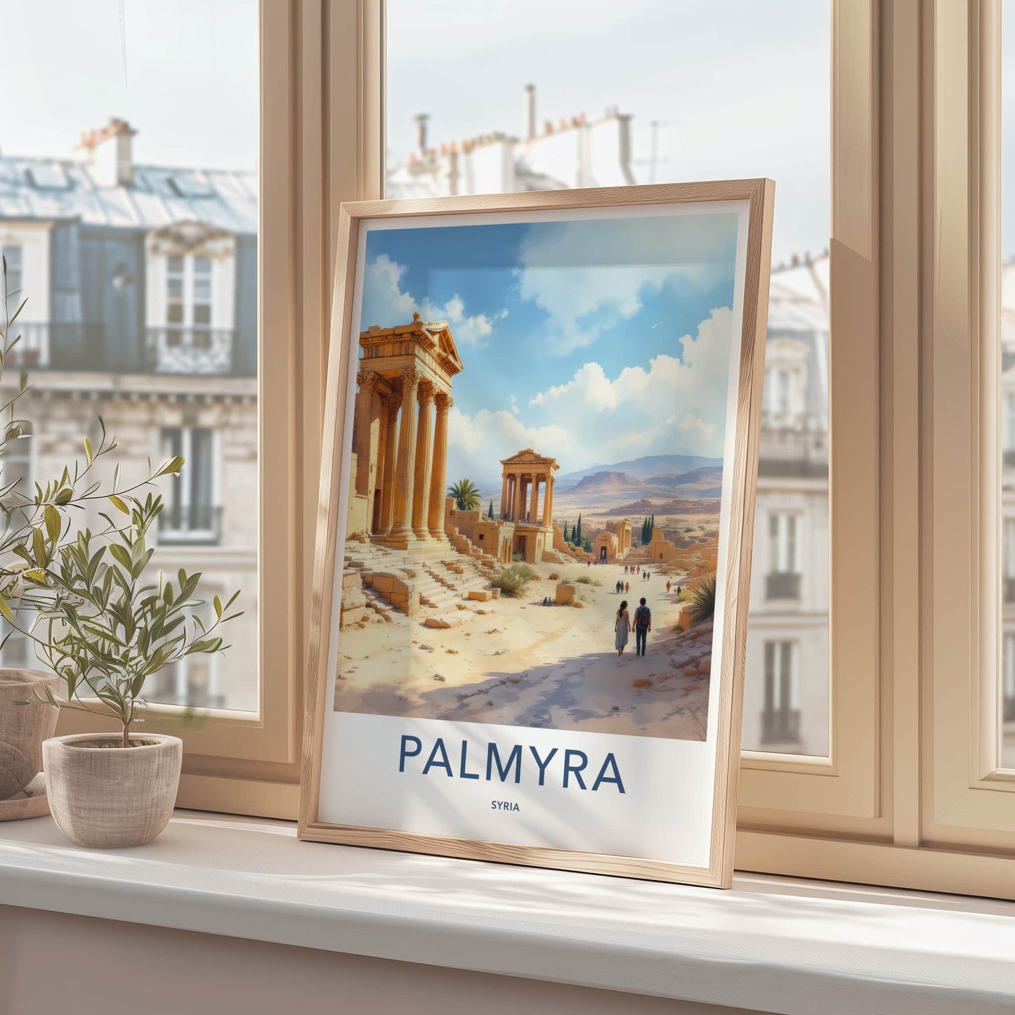 Palmyra Poster - Syria Travel Art - Ancient Desert Ruins Home Decor