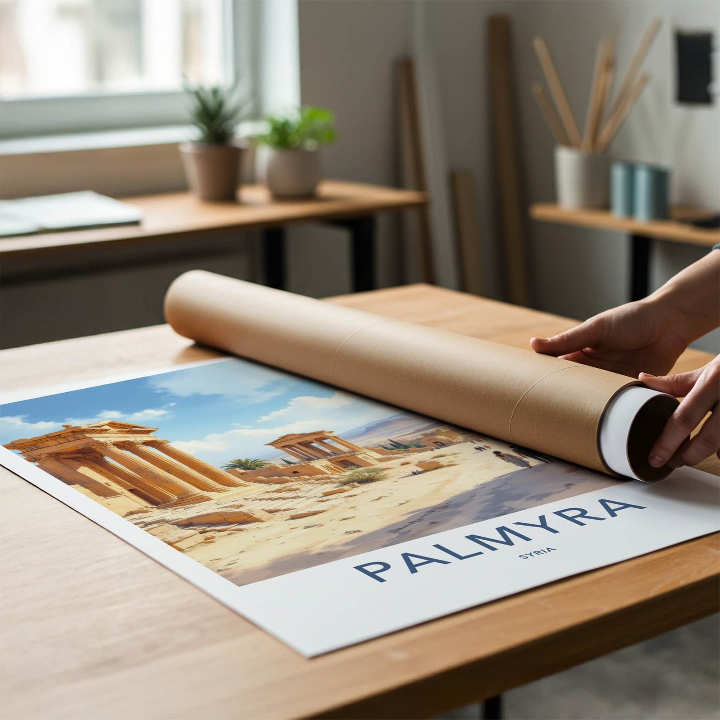 Palmyra Poster - Syria Travel Art - Ancient Desert Ruins Home Decor