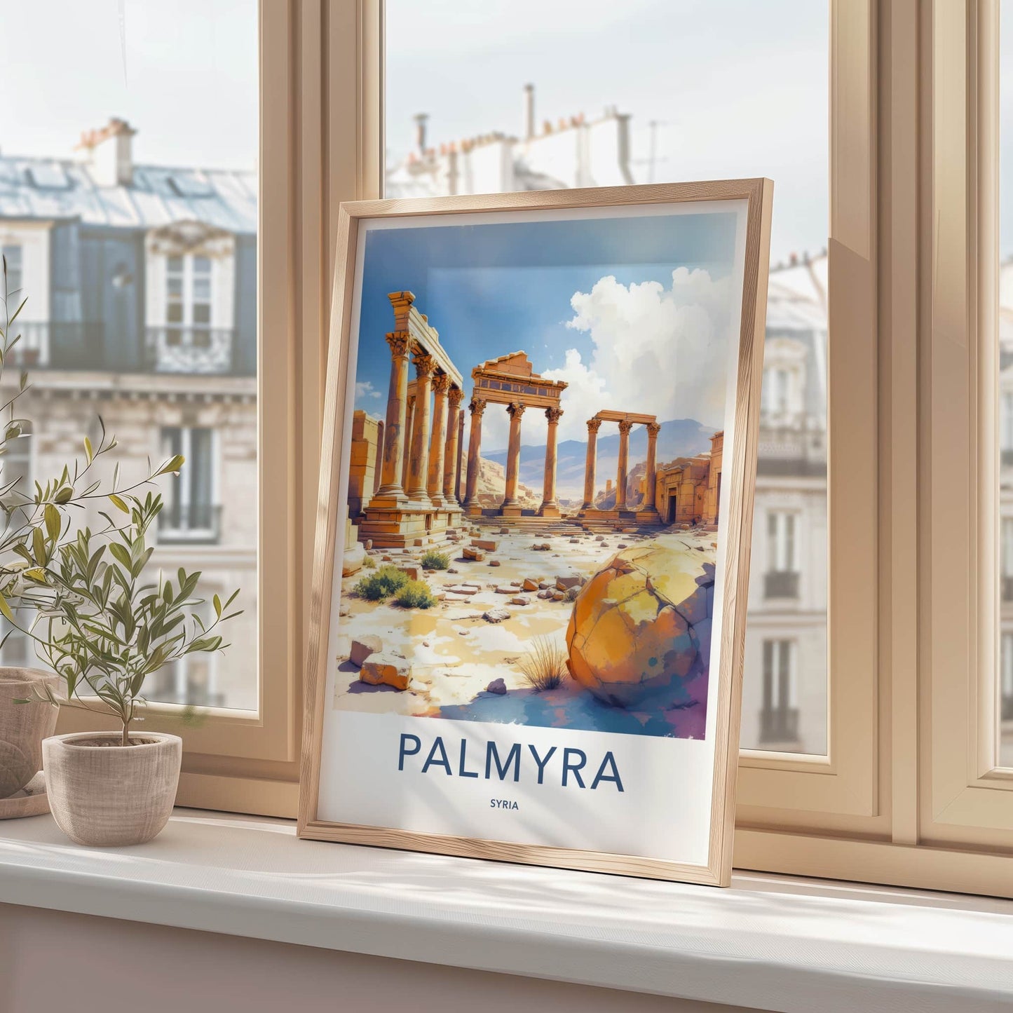 Palmyra Poster - Syria Travel Art - Ancient Roman Columns Home Decor