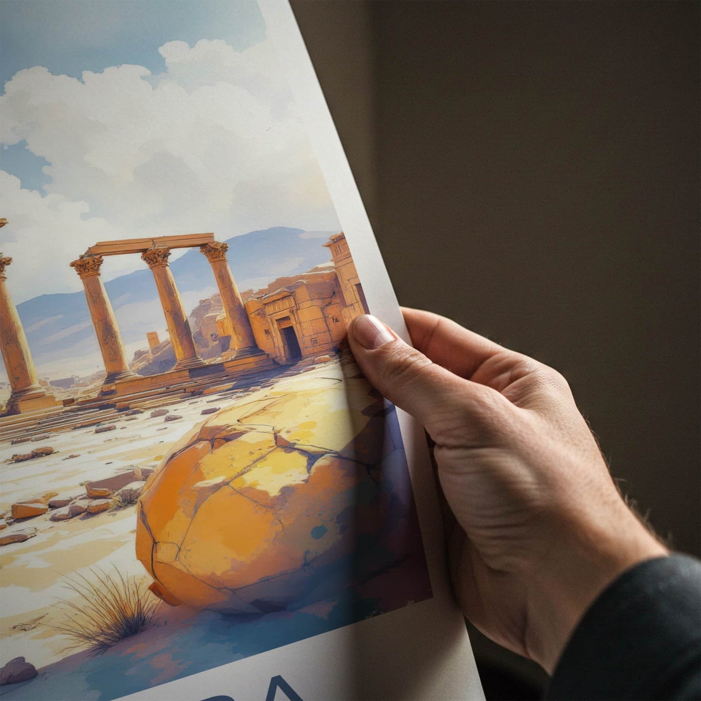 Palmyra Poster - Syria Travel Art - Ancient Roman Columns Home Decor