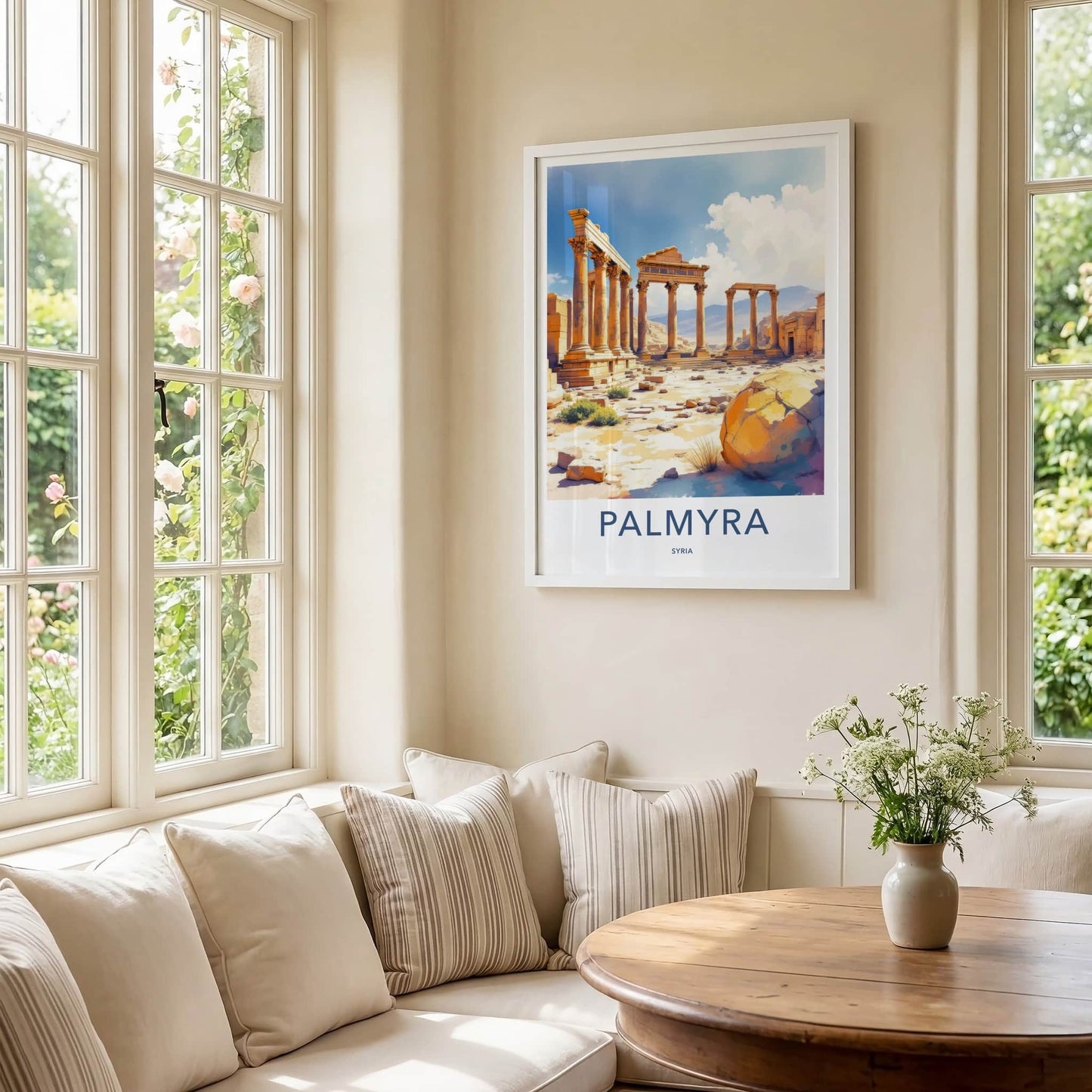 Palmyra Poster - Syria Travel Art - Ancient Roman Columns Home Decor