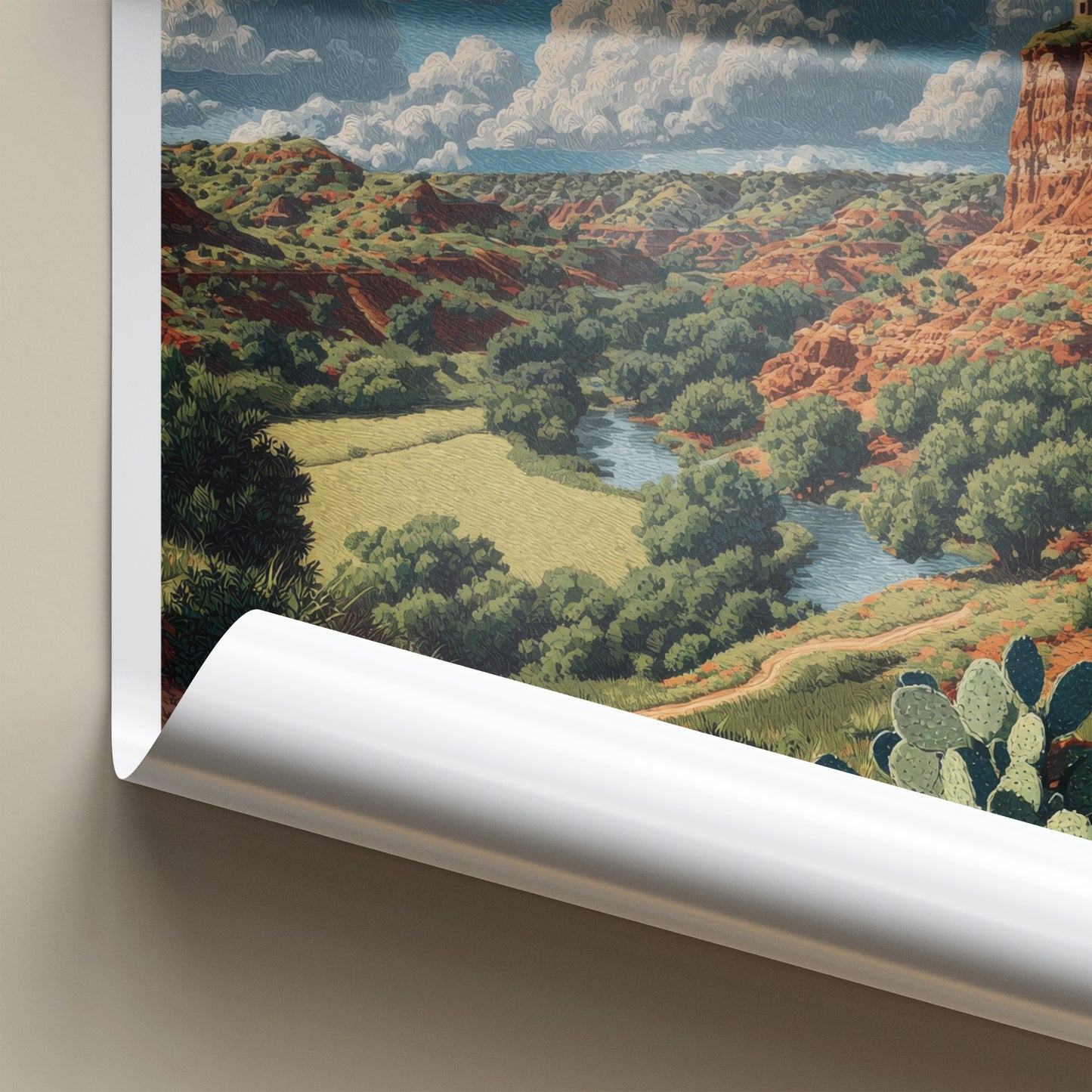 Palo Duro Poster - Texas Travel Print - Canyon Home Cliff Home Decor