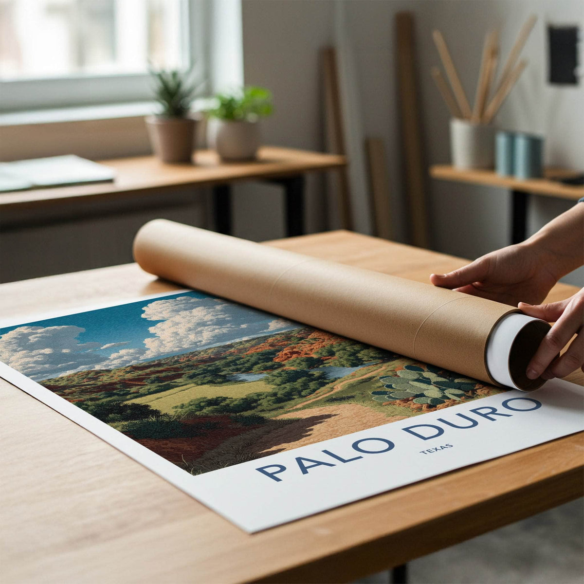 Palo Duro Poster - Texas Travel Print - Canyon Home Cliff Home Decor