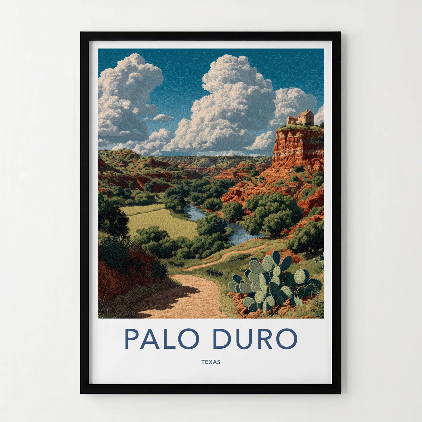 Palo Duro Poster - Texas Travel Print - Canyon Home Cliff Home Decor