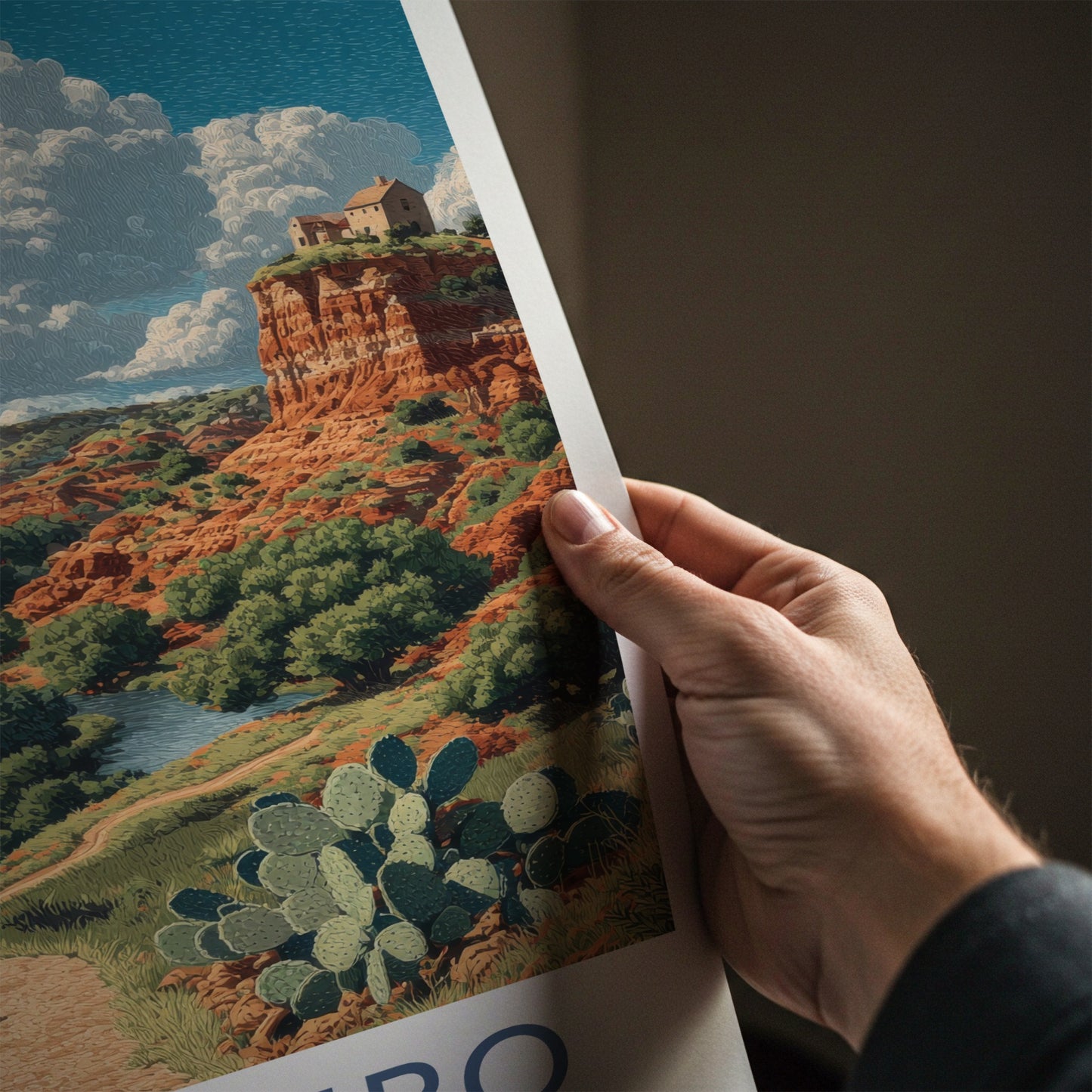 Palo Duro Poster - Texas Travel Print - Canyon Home Cliff Home Decor