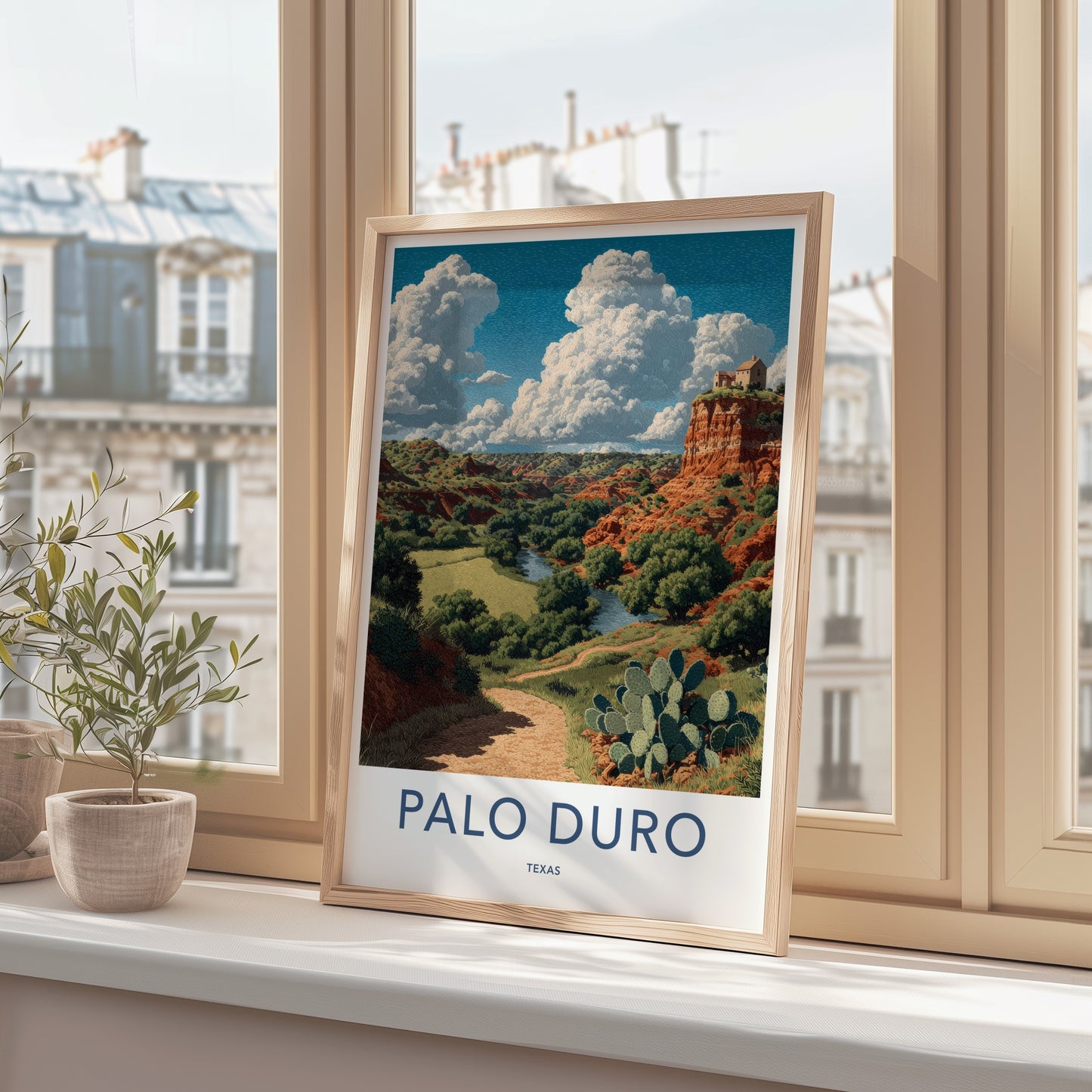 Palo Duro Poster - Texas Travel Print - Canyon Home Cliff Home Decor