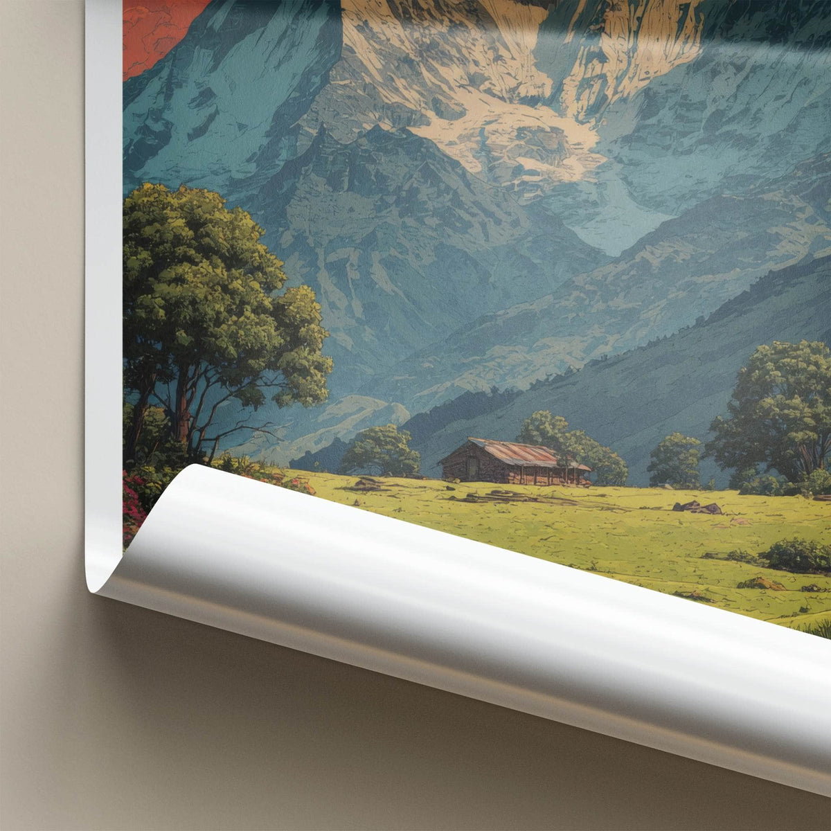 Panchchuli Poster - India Snow Capped Peaks Travel Art