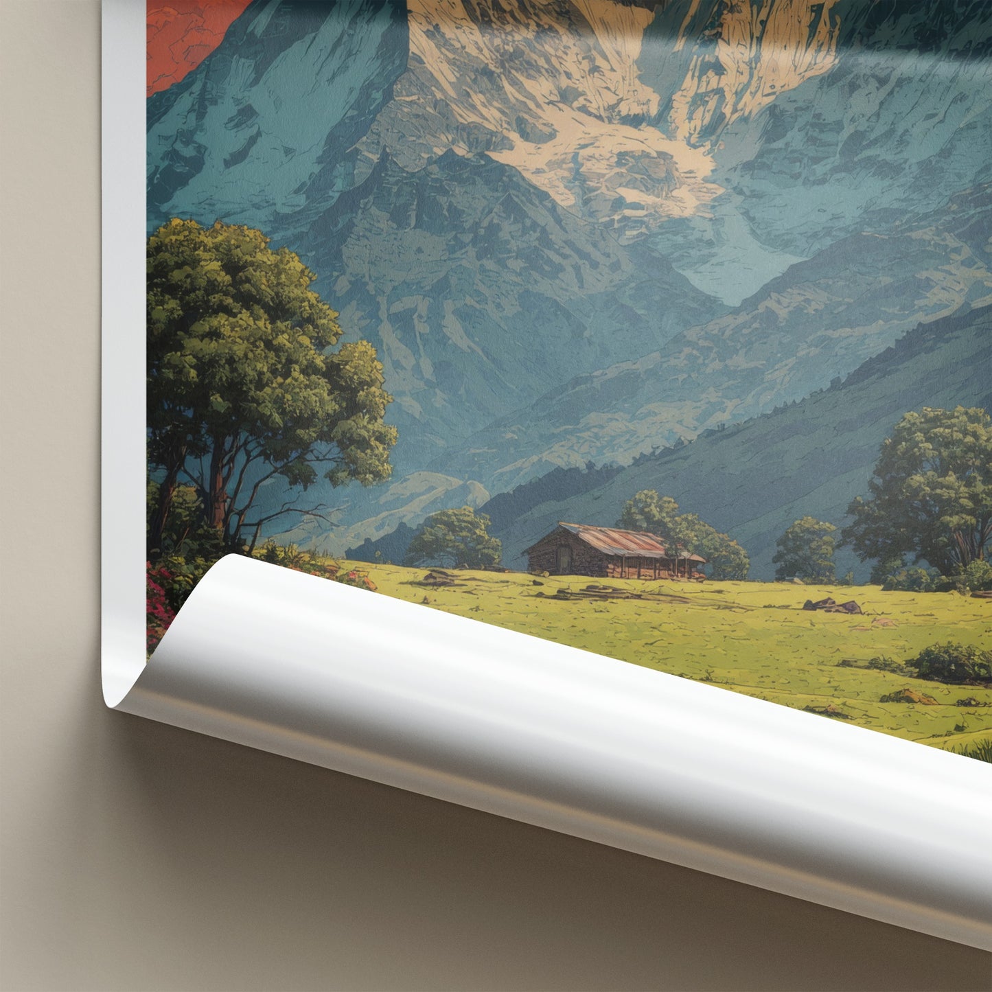 Panchchuli Poster - India Snow Capped Peaks Travel Art