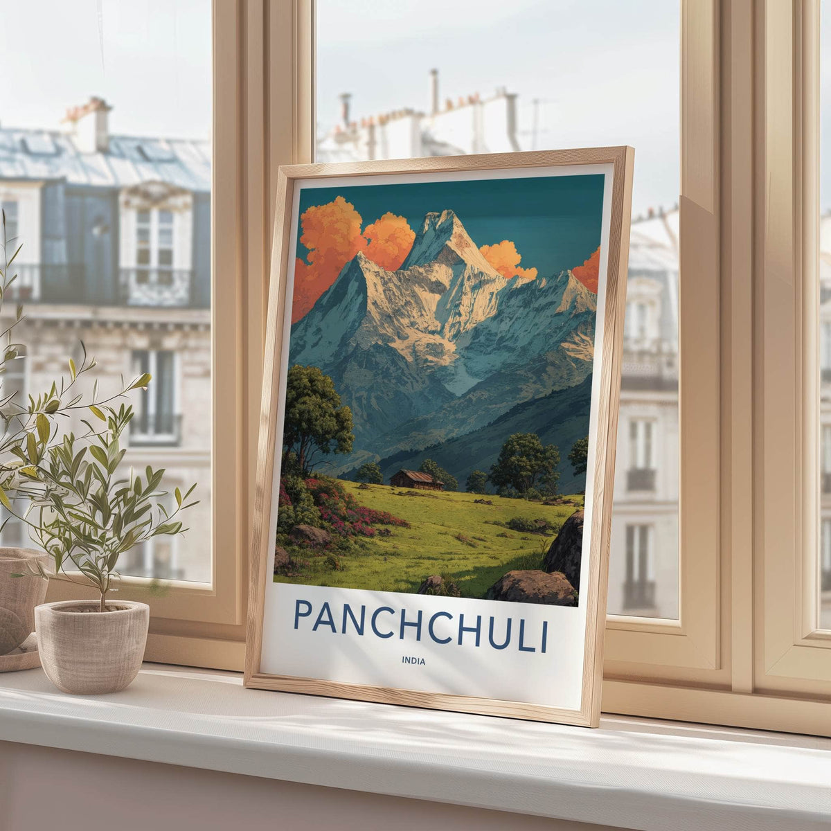 Panchchuli Poster - India Snow Capped Peaks Travel Art