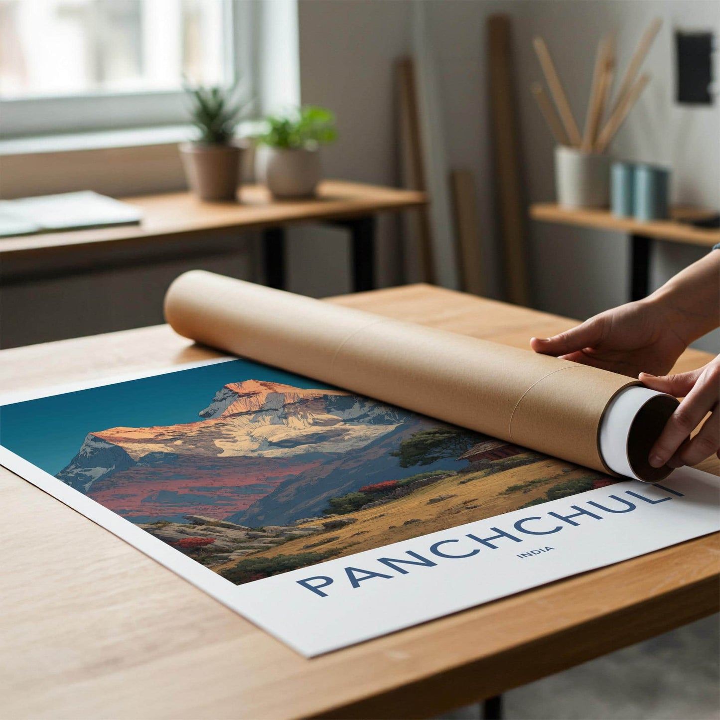 Panchchuli Poster - India Wall Art - Uttarakhand Mountain Home Gift