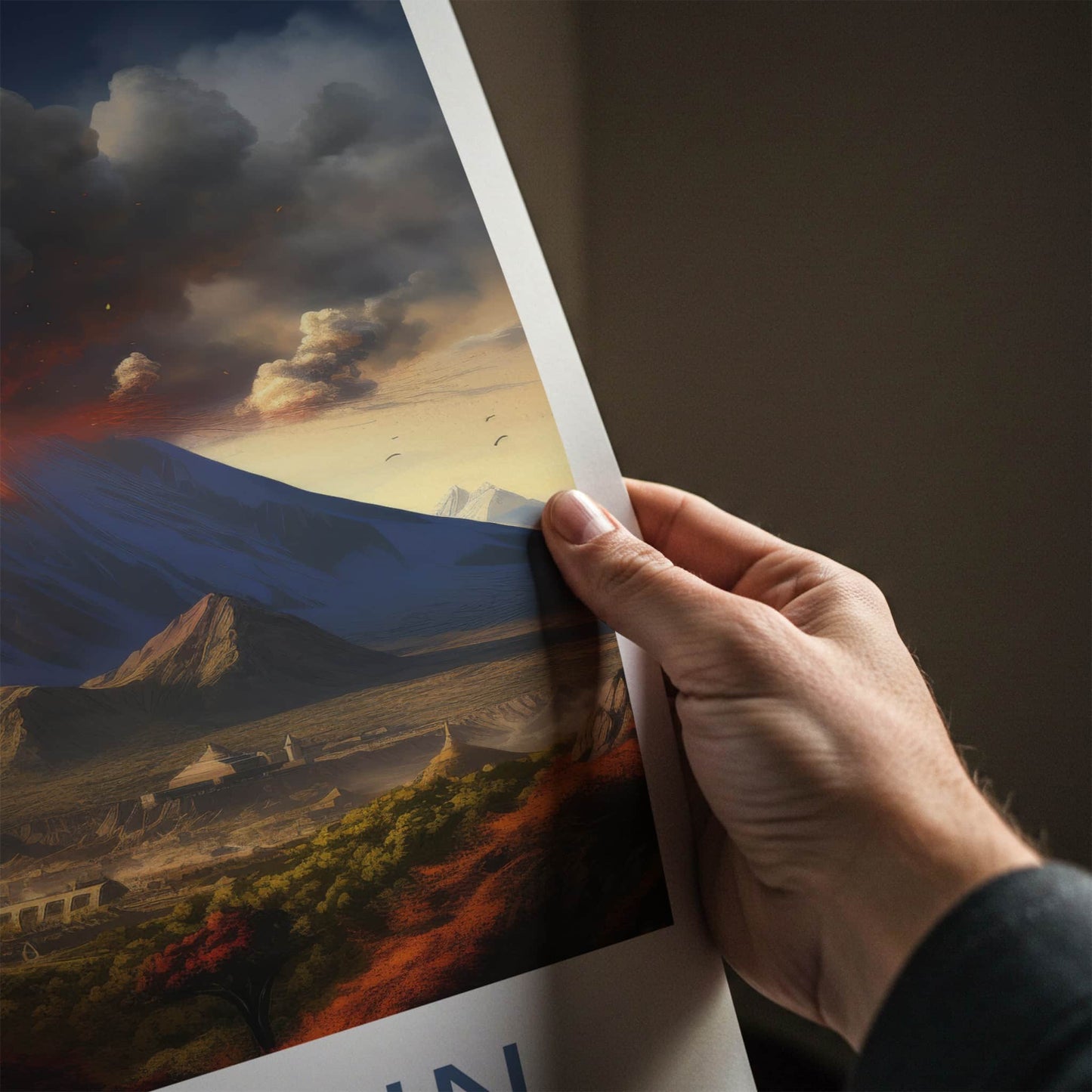 Paricutin Poster - Mexico Art Print - Fiery Volcanic Eruption Home Decor