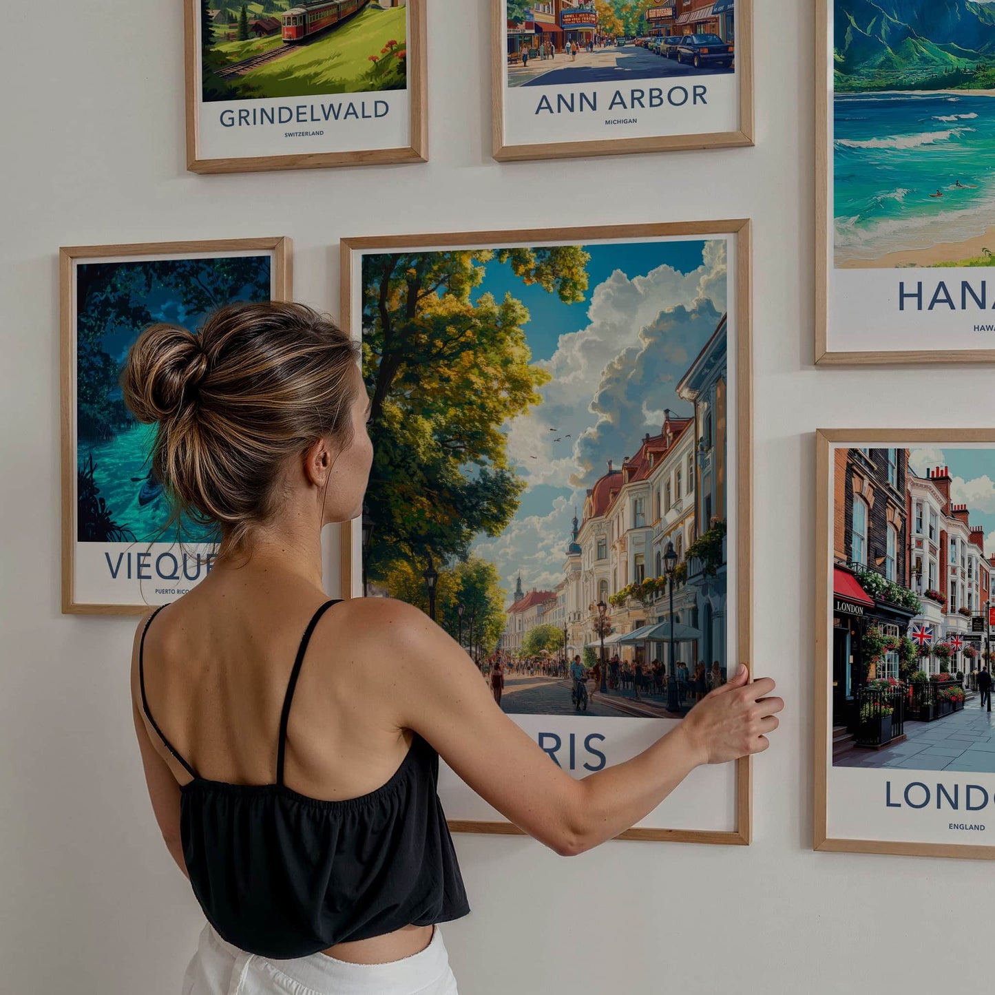 Paris Poster - France Travel Art - Vibrant Parisian Boulevard Home Decor