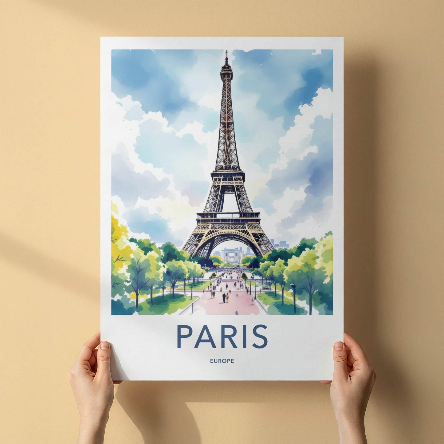 Paris Poster - France Travel Print - Grand Eiffel Tower Home Decor