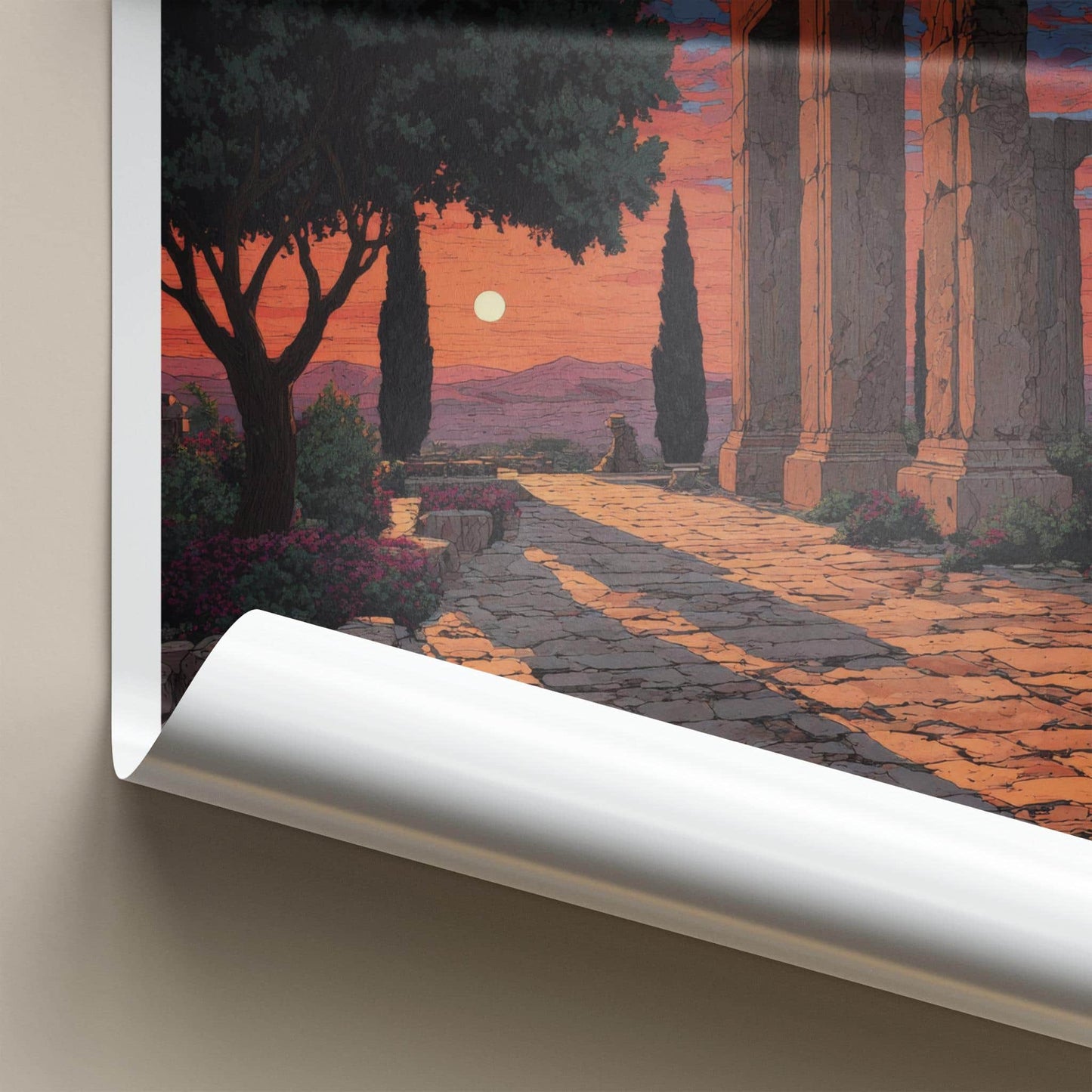 PARSA Poster - Iran Art Print - Ancient Ruins Sunset Home Decor