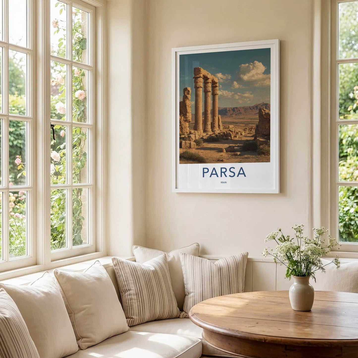Parsa Poster - Iran Art Print - Ancient Stone Columns Lounge Decor