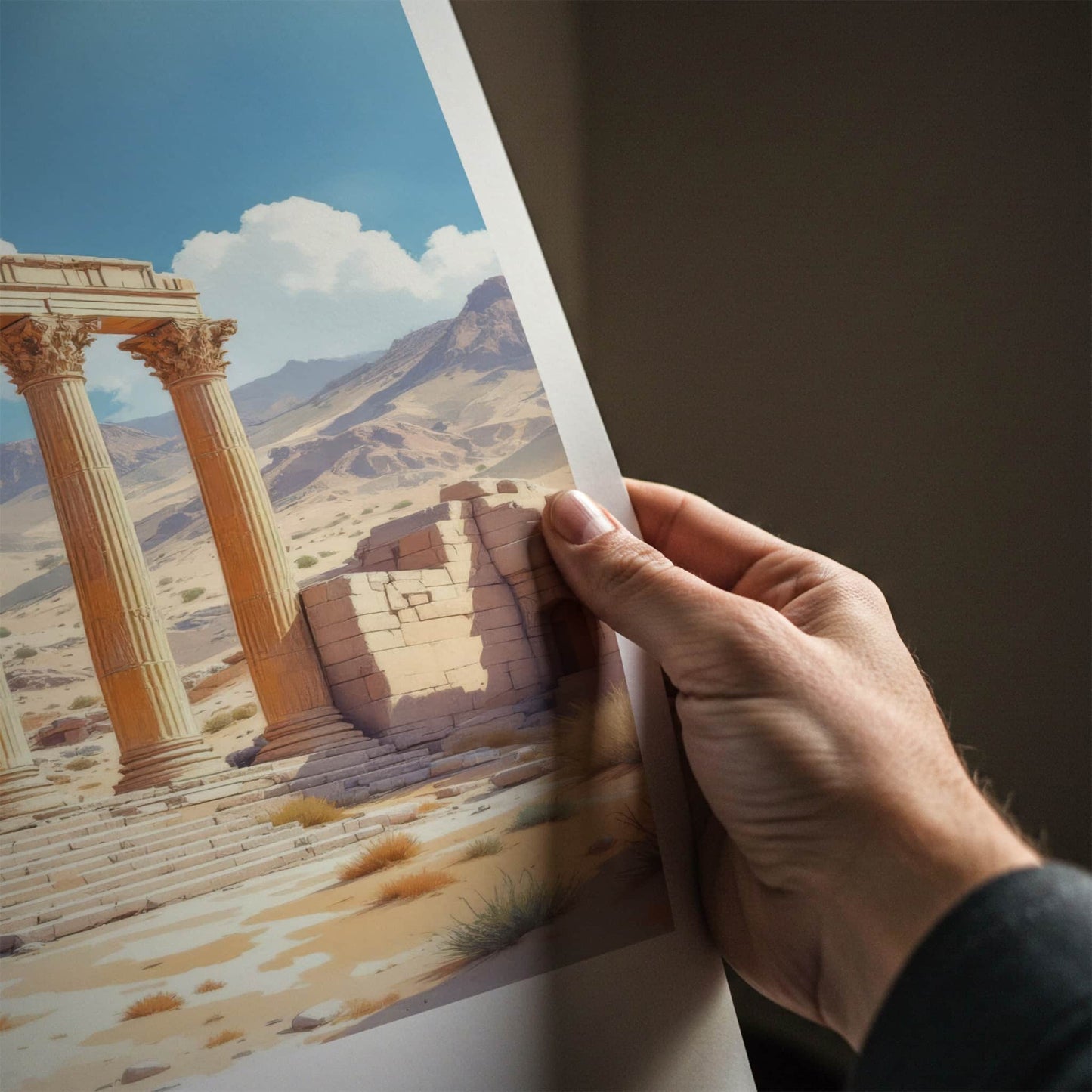 Parsa Poster - Iran Framed Print - Ancient Desert Columns Framed Decor