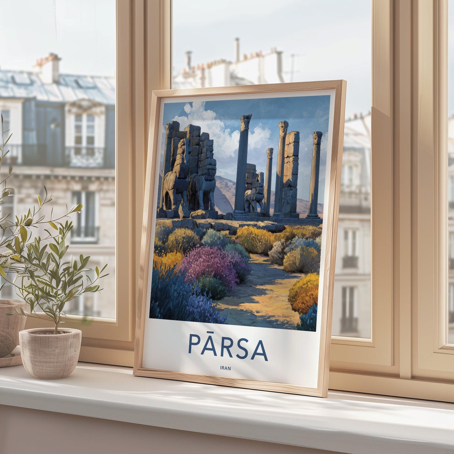 Parsa Poster - Iran Framed Print - Ancient Ruin Landscape Framed Decor