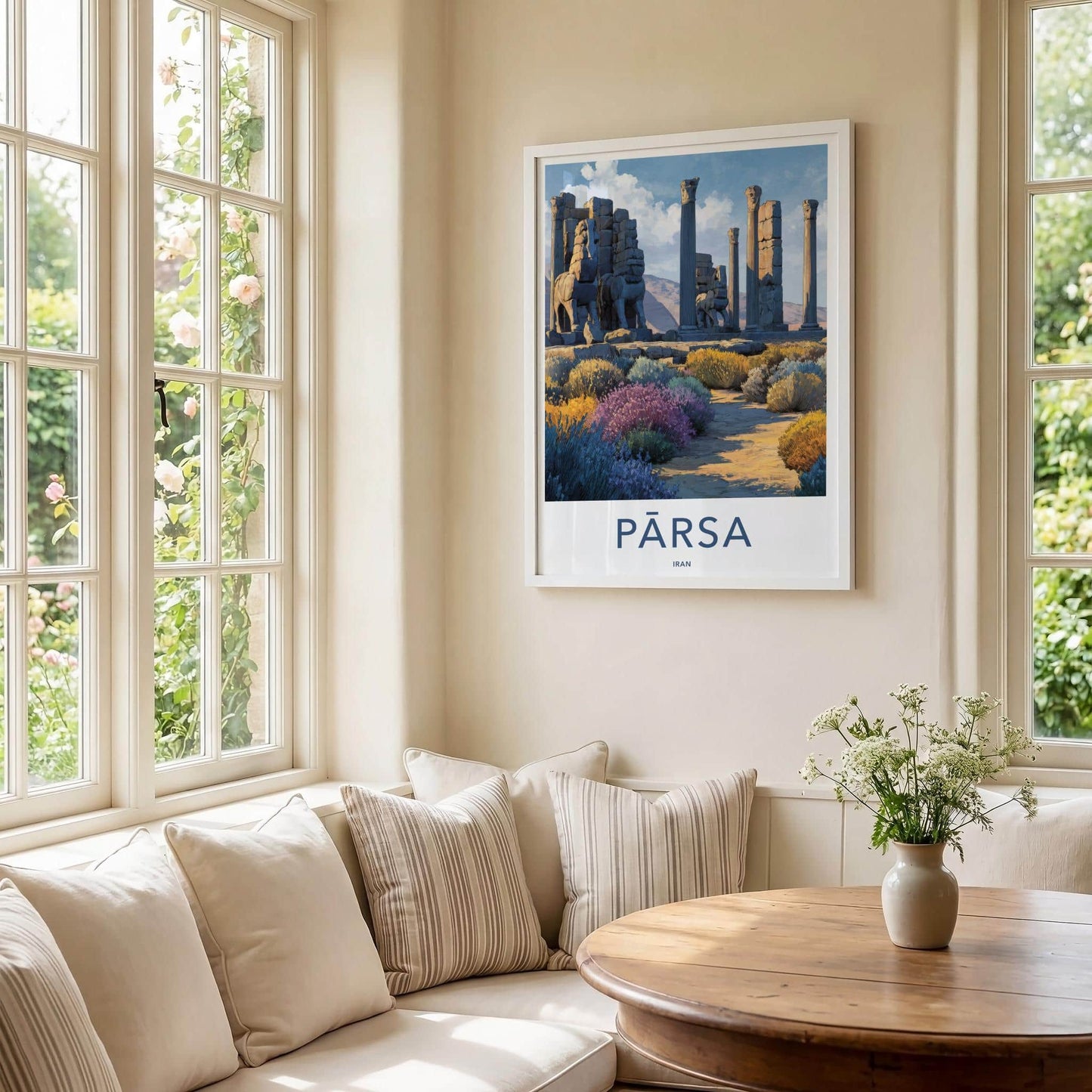 Parsa Poster - Iran Framed Print - Ancient Ruin Landscape Framed Decor