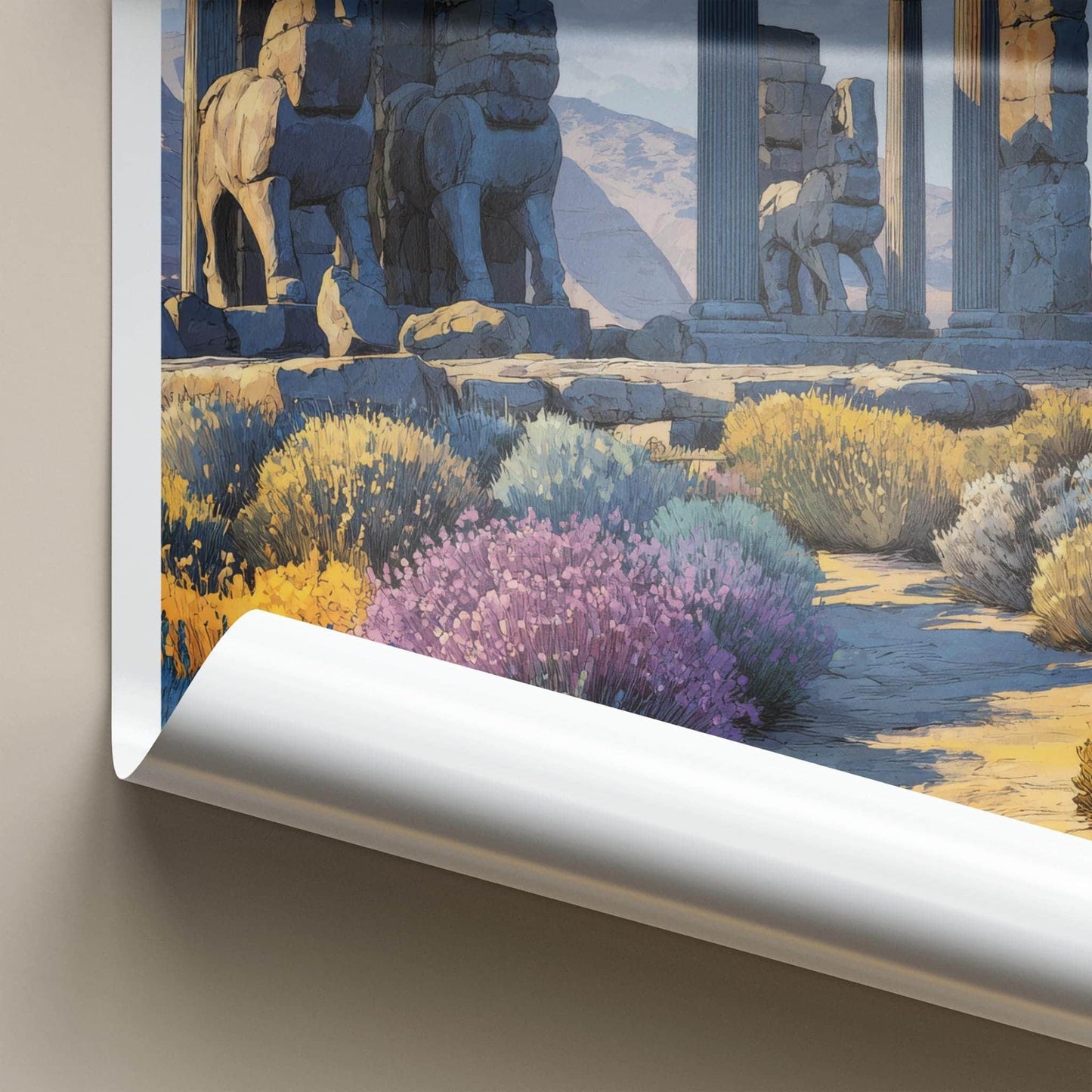 Parsa Poster - Iran Framed Print - Ancient Ruin Landscape Framed Decor