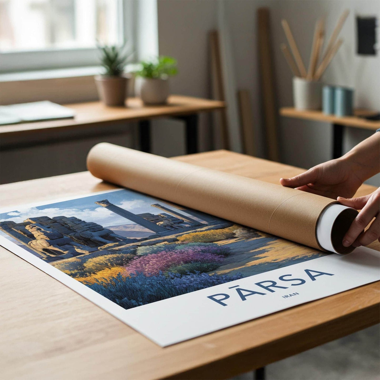 Parsa Poster - Iran Framed Print - Ancient Ruin Landscape Framed Decor