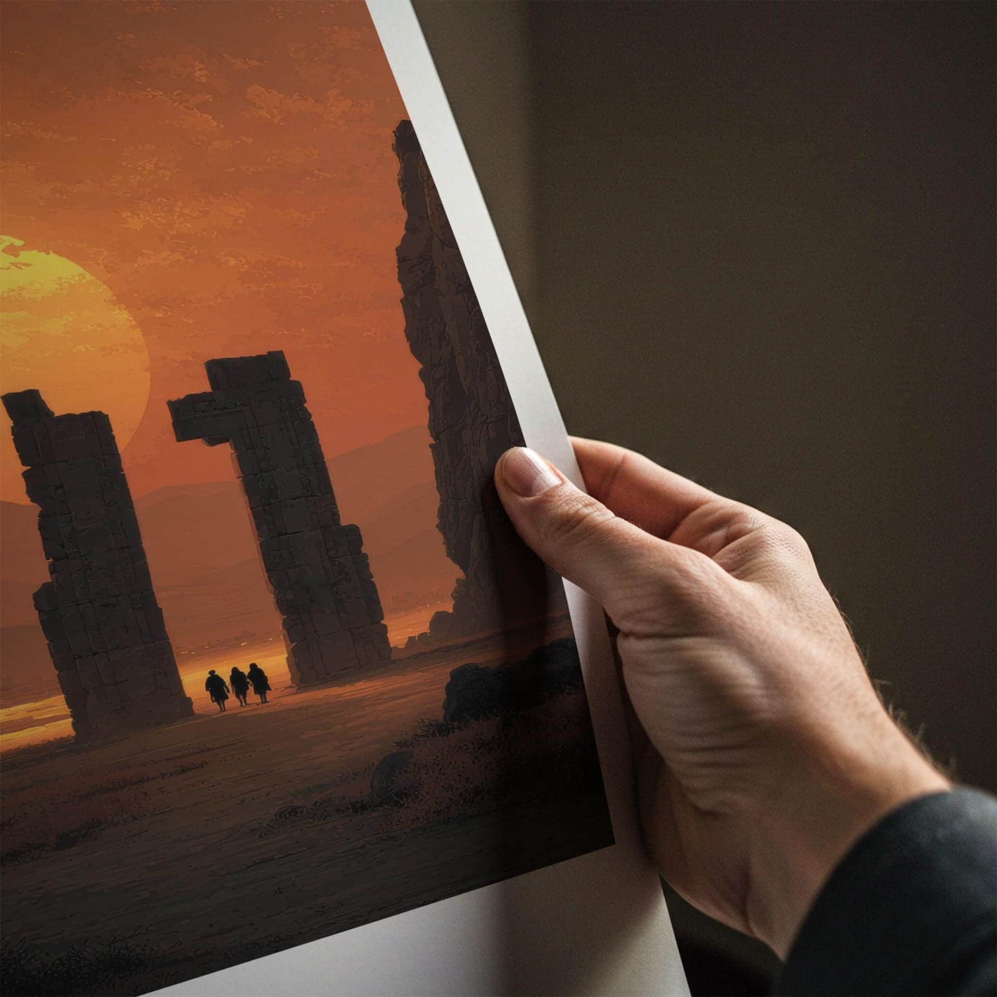 Parsa Poster - Iran Travel Art - Desert Ruins Sunset Home Decor