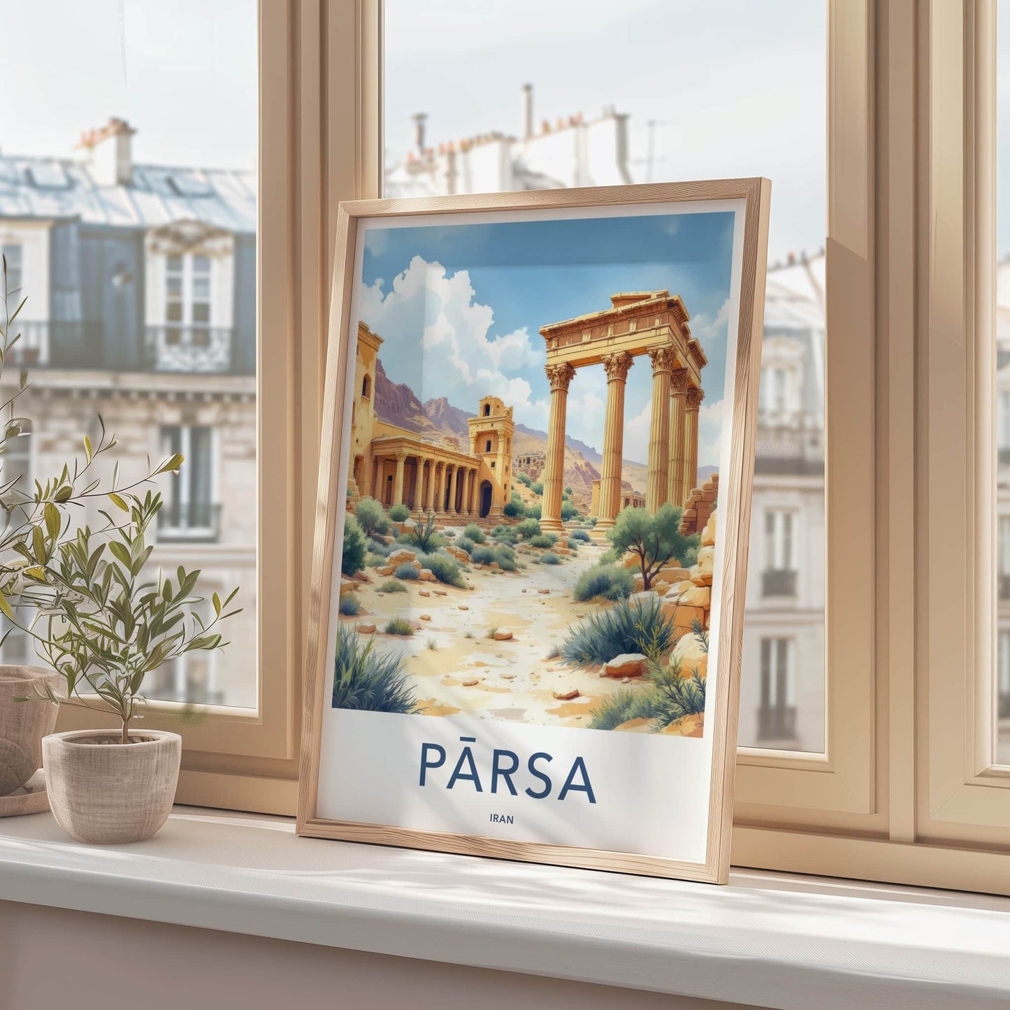 Parsa Poster - Iran Travel Art - Grand Stone Architecture Home Decor