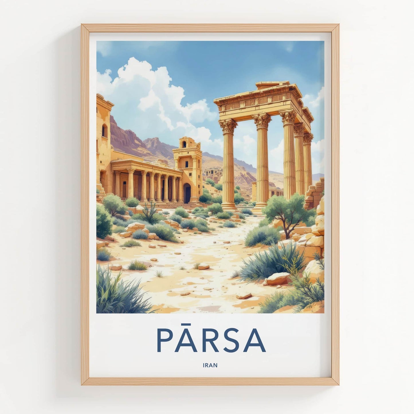 Parsa Poster - Iran Travel Art - Grand Stone Architecture Home Decor