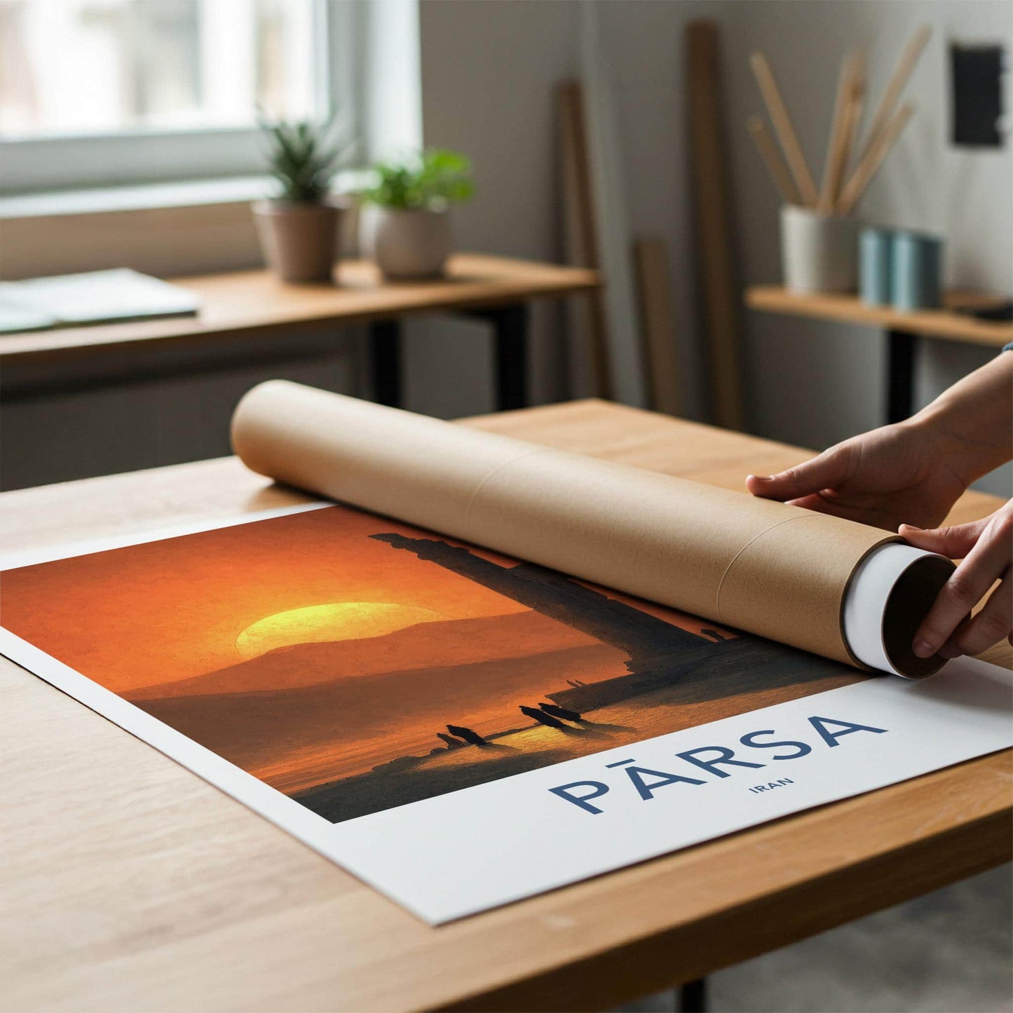 Parsa Poster - Iran Travel Print - Ancient Ruins Sunset Home Decor