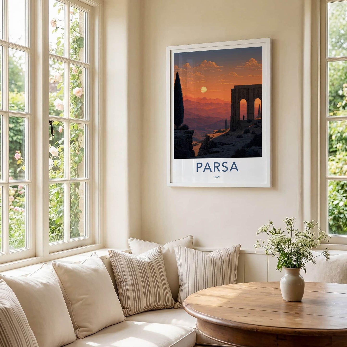 Parsa Poster - Iran Wall Art - Ancient Archways Sunset Home Decor