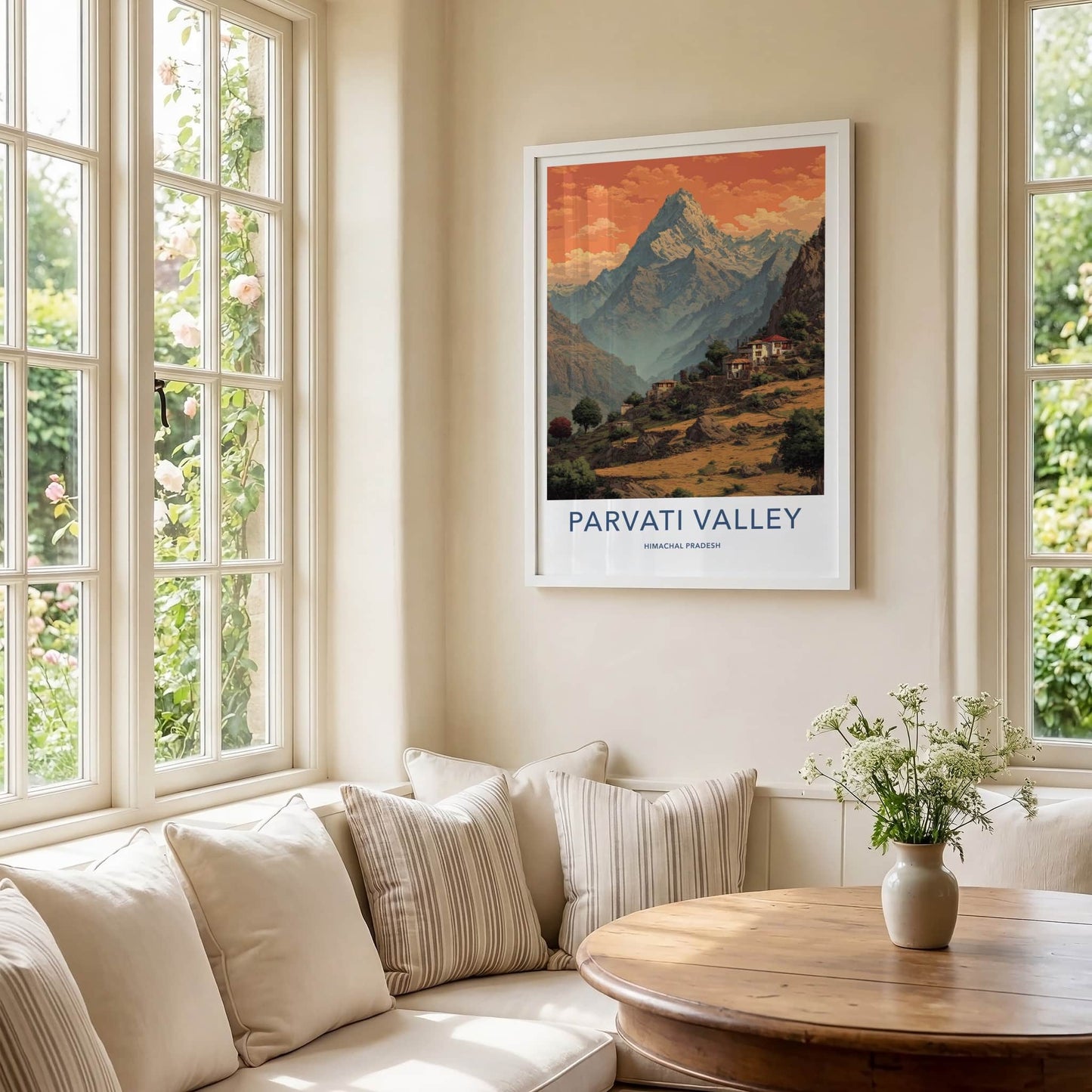 Parvati Valley Poster - India Himachal Pradesh Mountain Village Fine Art