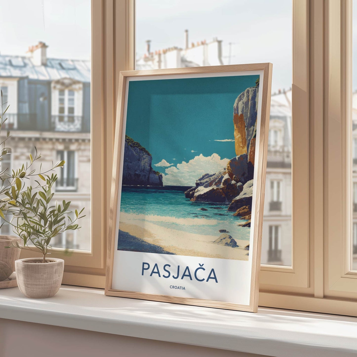 Pasjaca Poster - Croatia Cliffside Beach Wall Decor
