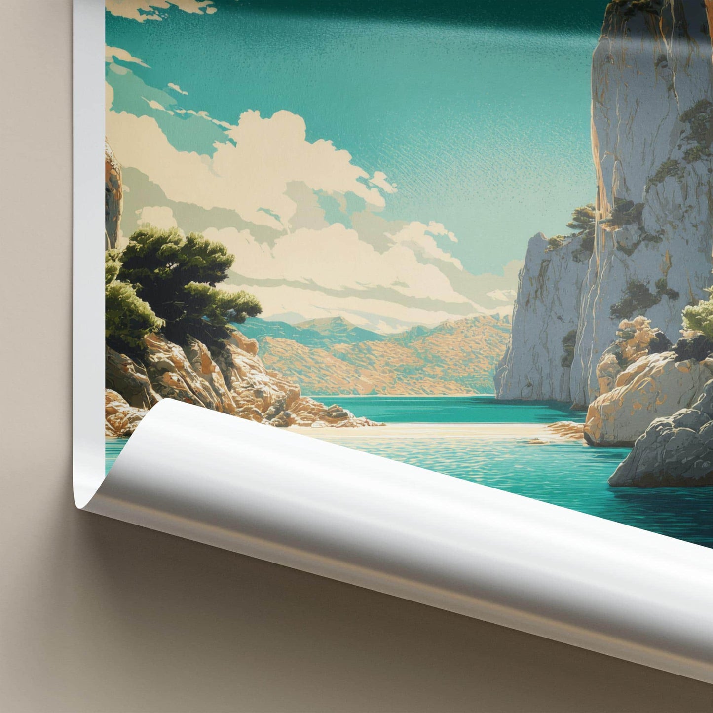 Pasjaca Poster - Croatia Travel Art - Secluded Beach Cove Home Decor