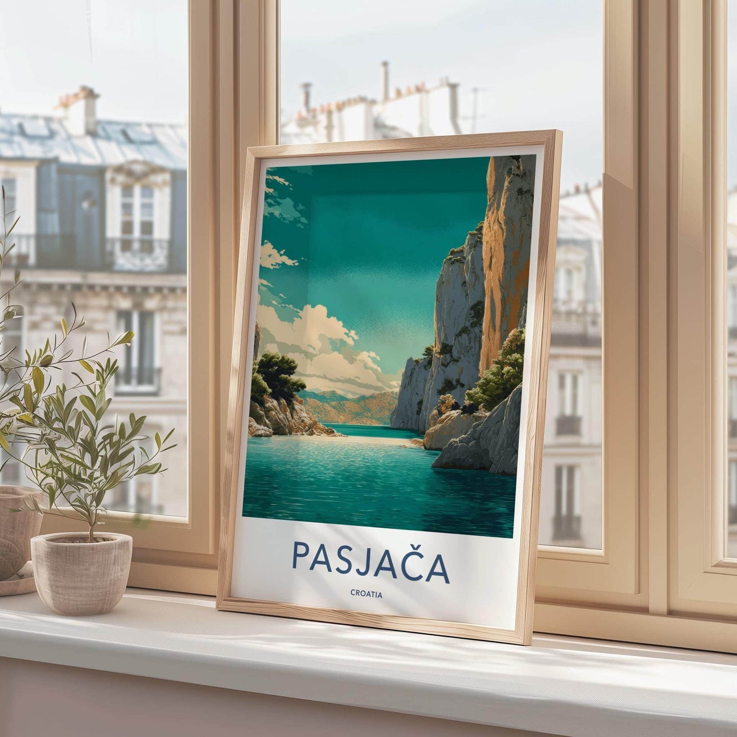 Pasjaca Poster - Croatia Travel Art - Secluded Beach Cove Home Decor