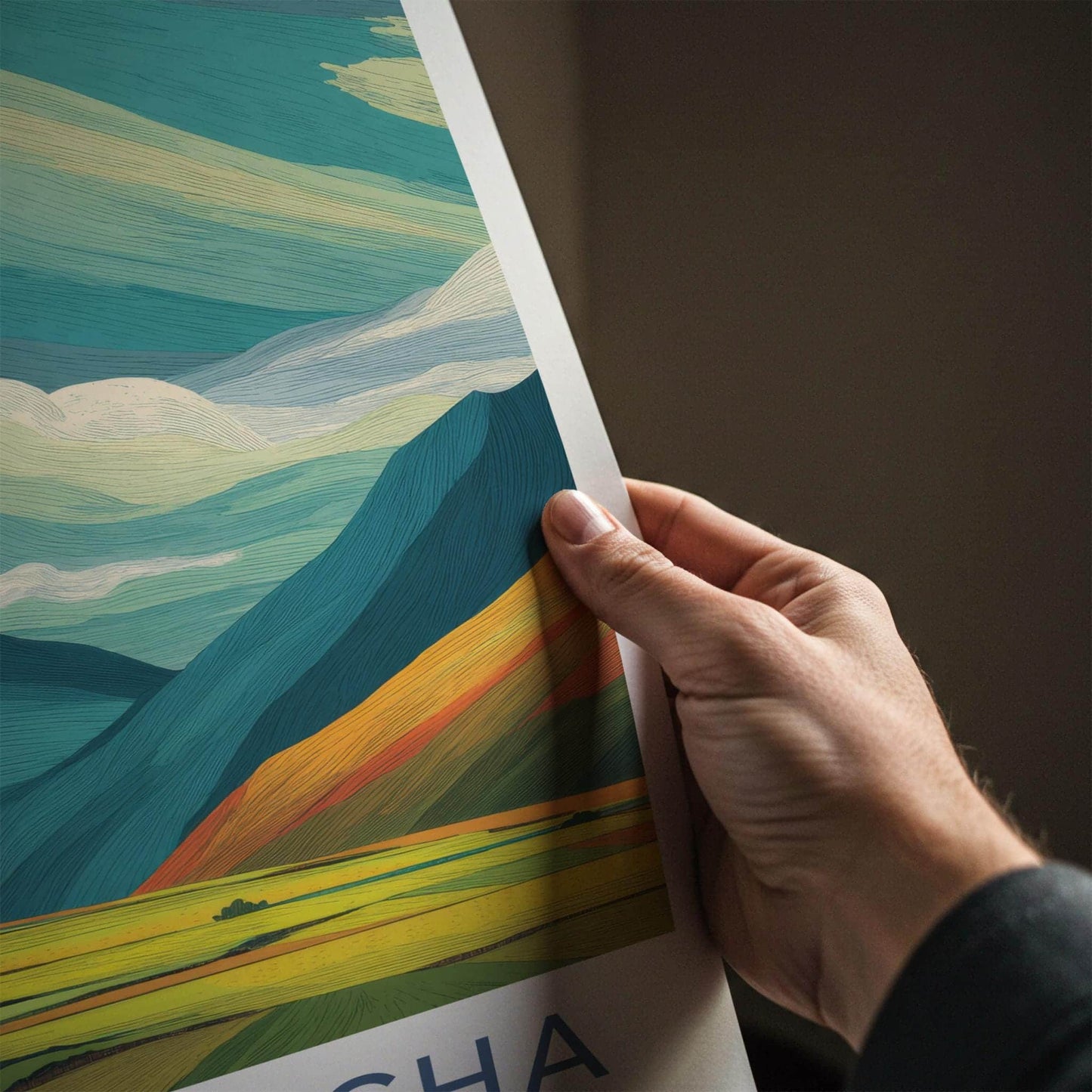 PATACANCHA Poster - Peru Travel Art - Mountain Valley Village Wall Decor