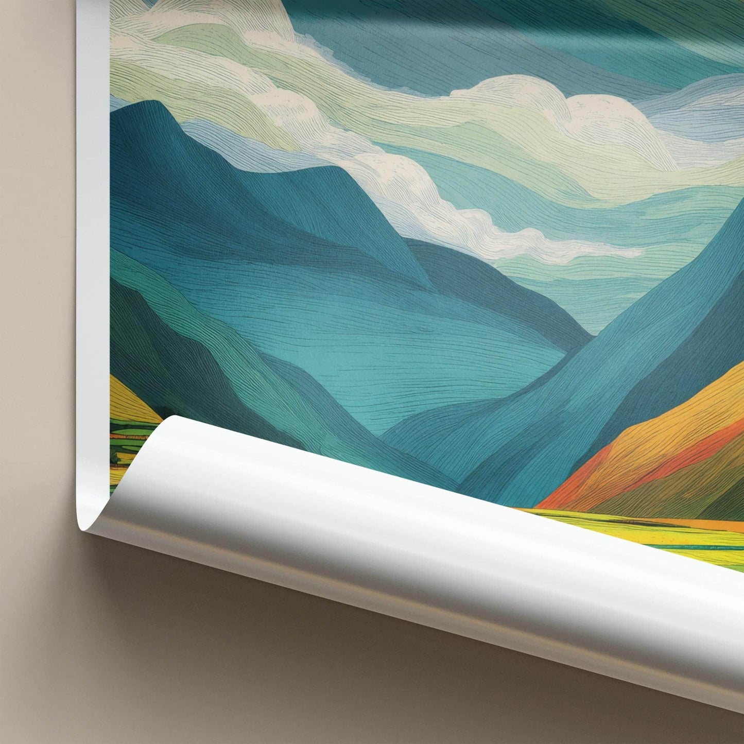 PATACANCHA Poster - Peru Travel Art - Mountain Valley Village Wall Decor